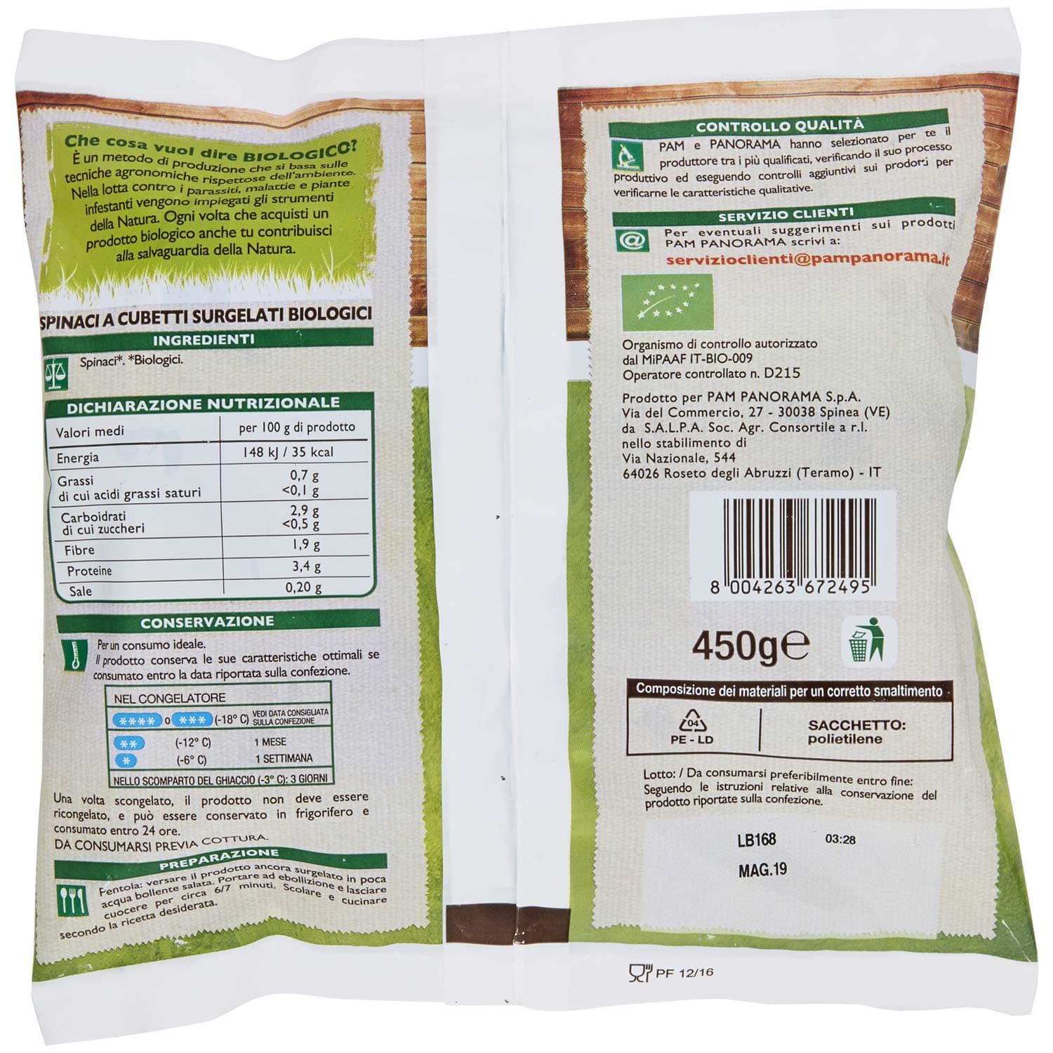 BIO Spinaci a cubetti Surgelati 450 g – immagine 5