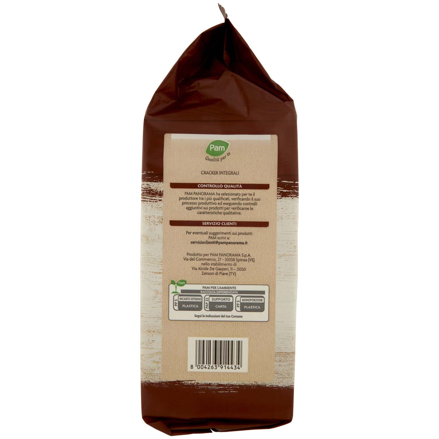 PAM Qualità per te Cracker Integrali con sola farina integrale di frumento 16 x 31,25 g – immagine 6