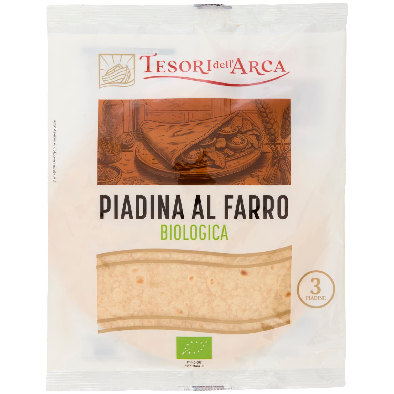 TESORI DELL'ARCA Piadina al Farro Biologica 3 x 75 g – immagine 3