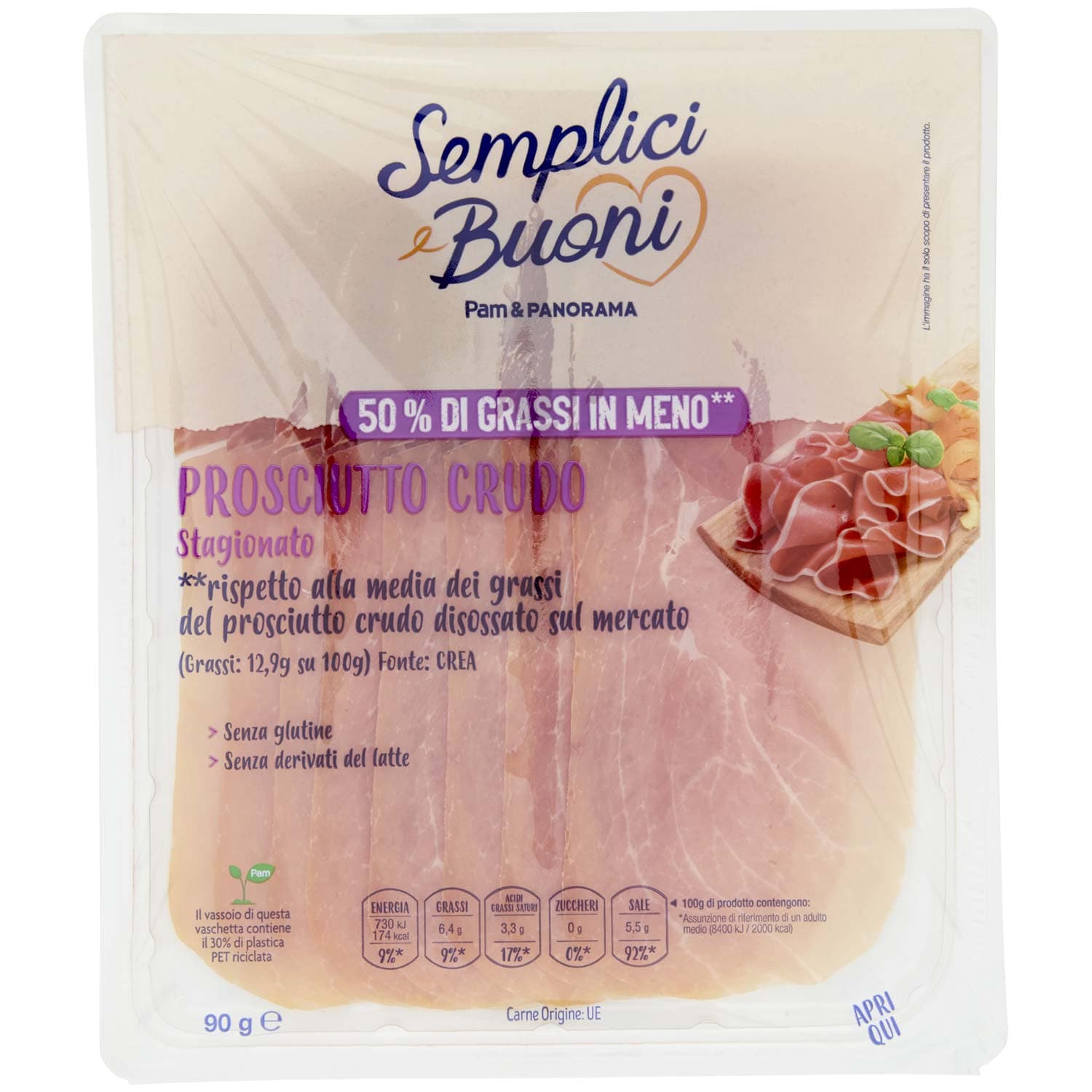 SEMPLICI E BUONI Prosciutto Crudo Stagionato 90 g – immagine 3