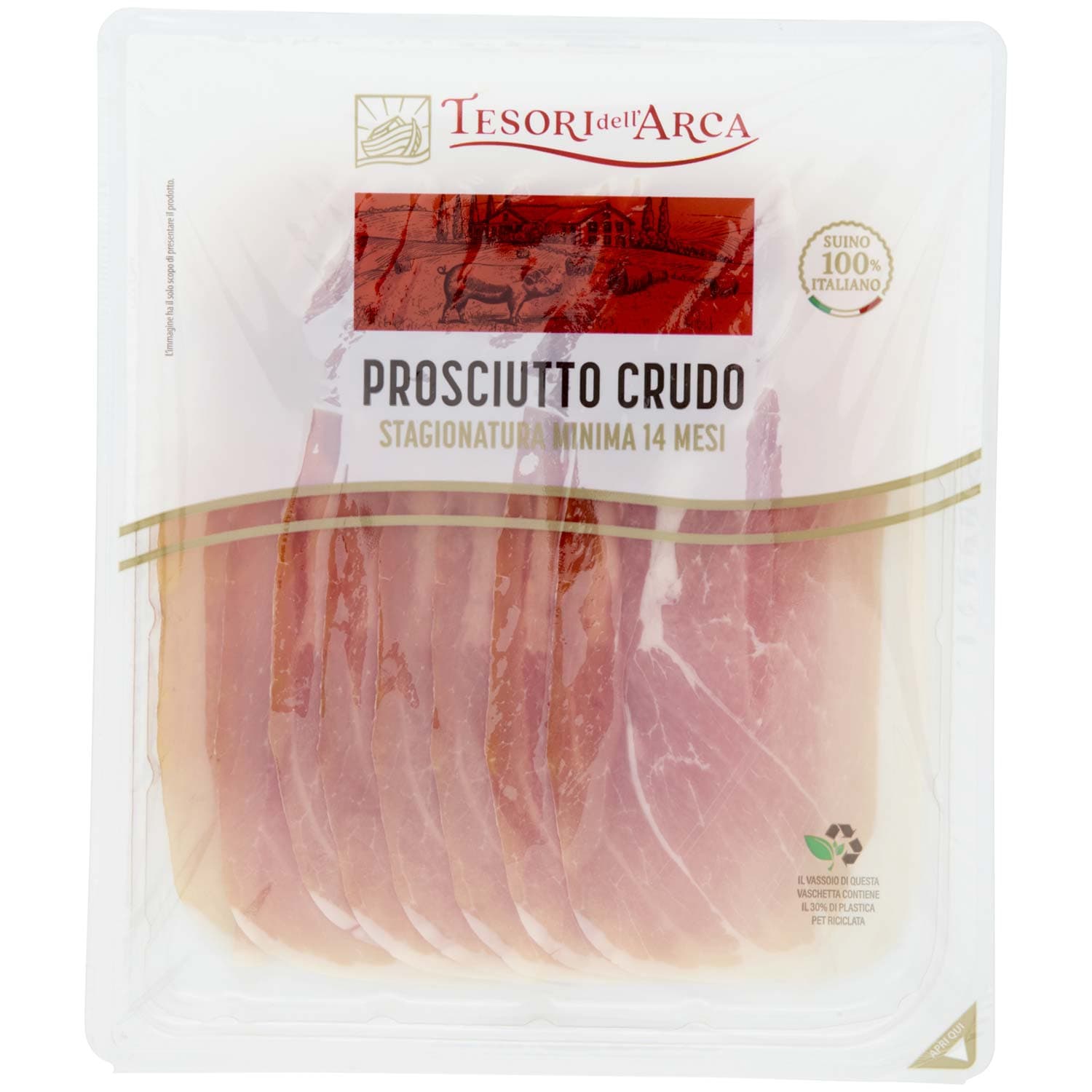 TESORI DELL'ARCA Prosciutto Crudo Stagionatura Minima 14 Mesi 100 g – immagine 3