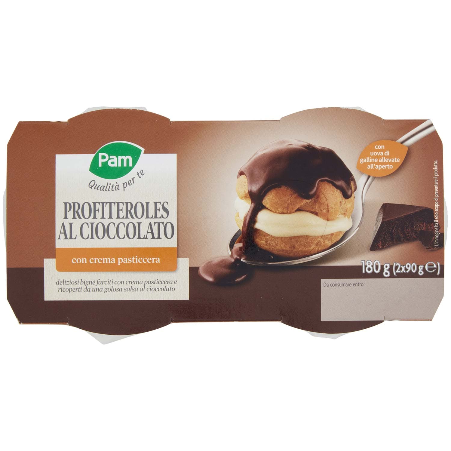 PAM PANORAMA Profitteroles al Cioccolato 180g (90g x 2) – immagine 3