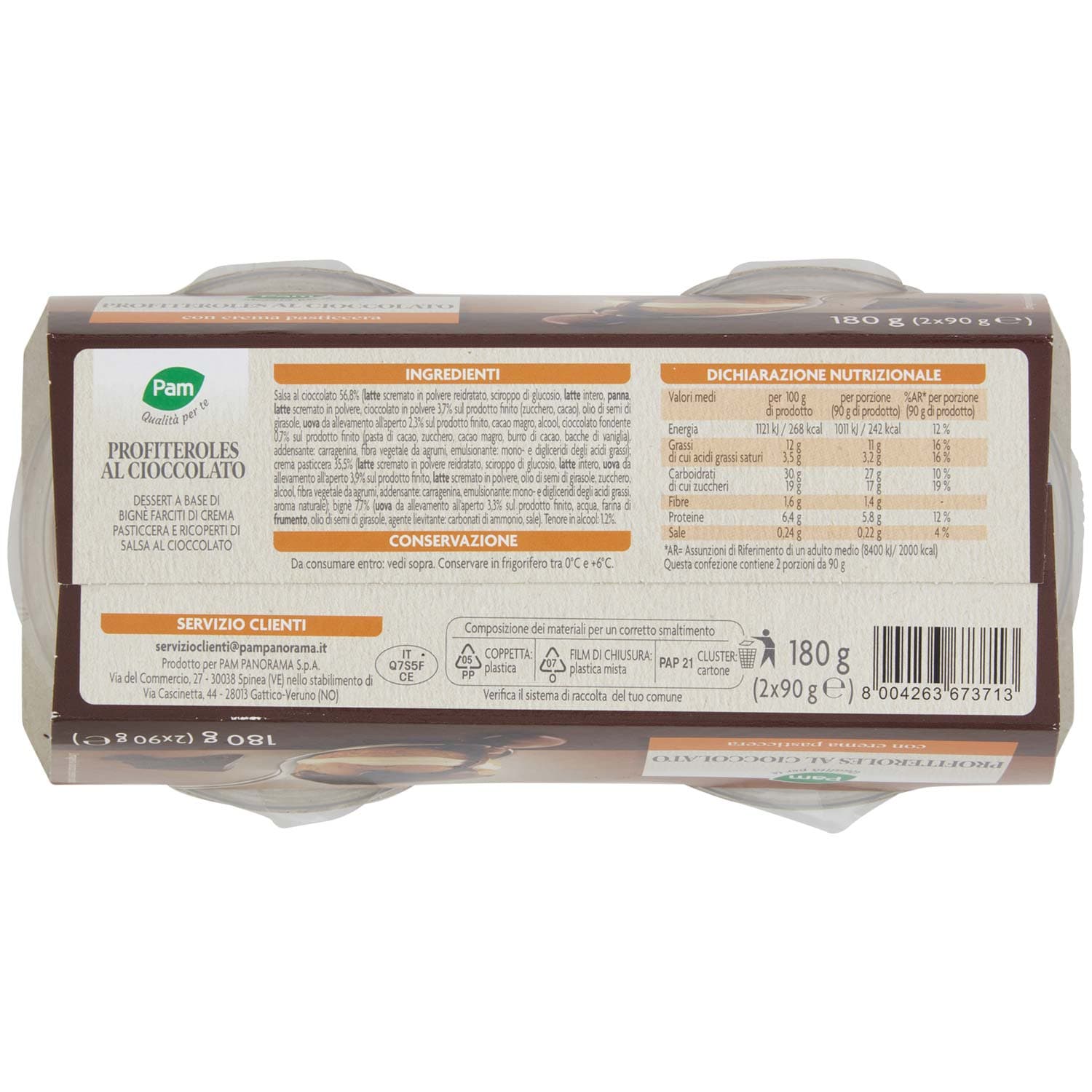 PAM PANORAMA Profitteroles al Cioccolato 180g (90g x 2) – immagine 5