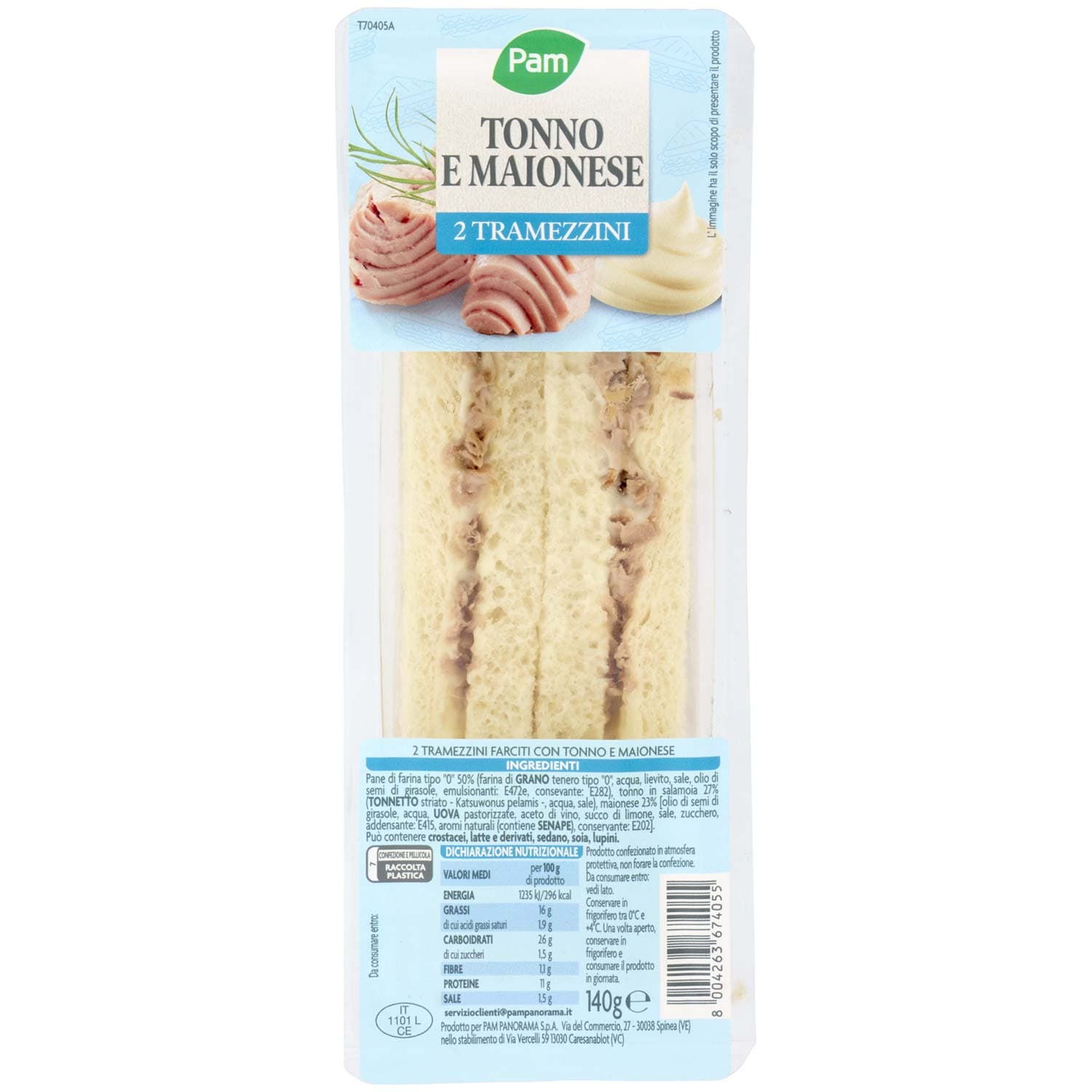 PAM PANORAMA Tramezzini Tonno e Maionese 140 g – immagine 3