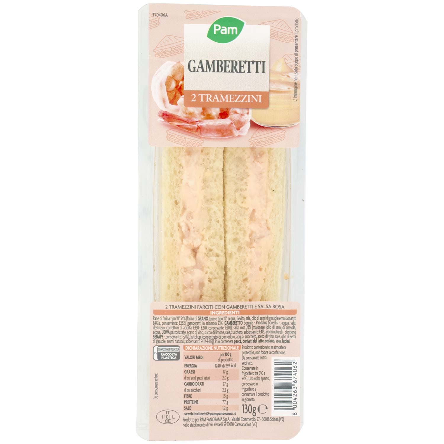 PAM PANORAMA Tramezzini Gamberetti e Salsa Rosa 130 g – immagine 3