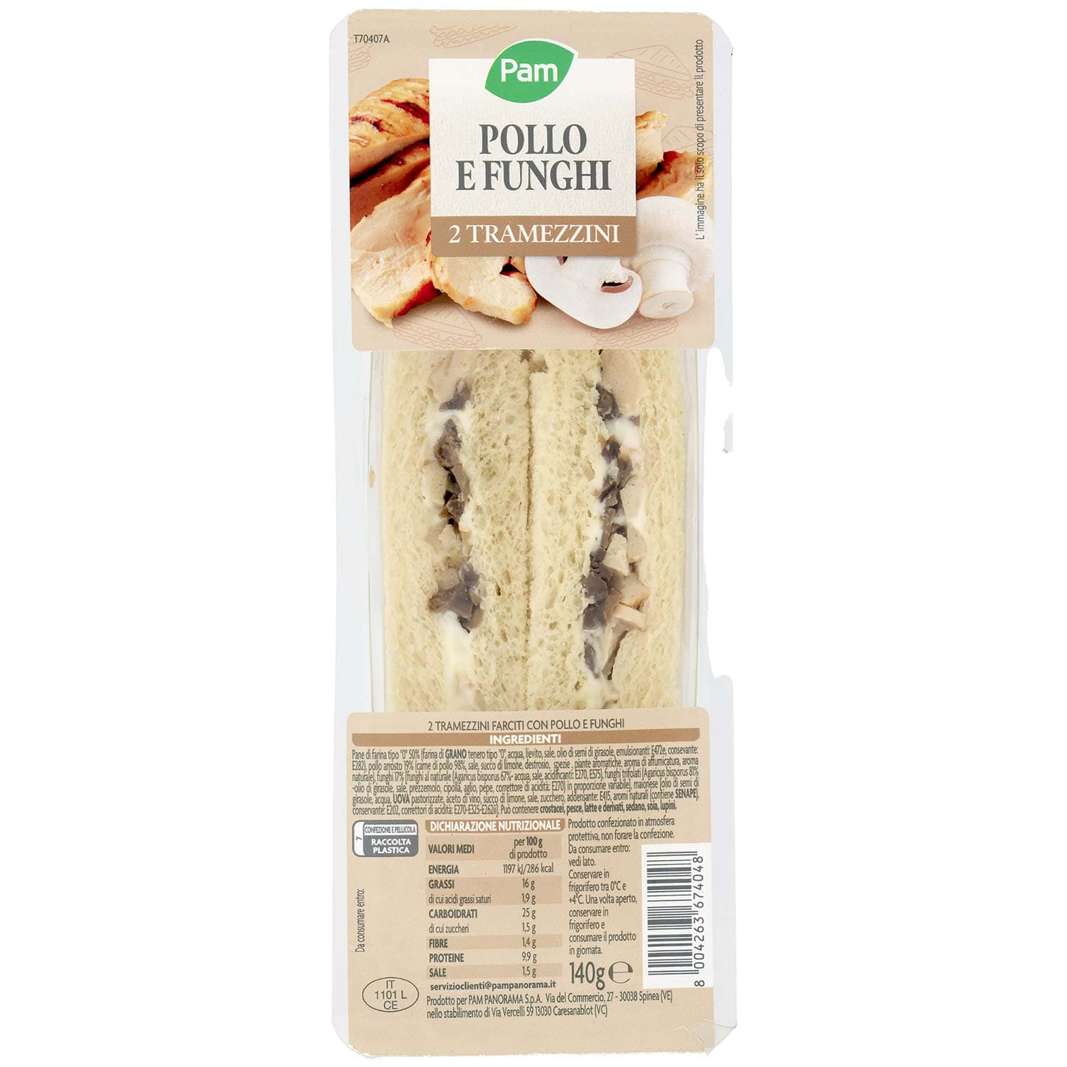 PAM PANORAMA Tramezzini Pollo e Funghi 140 g – immagine 3