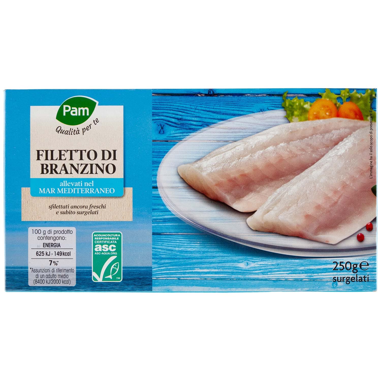 PAM PANORAMA Filetti di Branzino surgelati 250 g – immagine 3