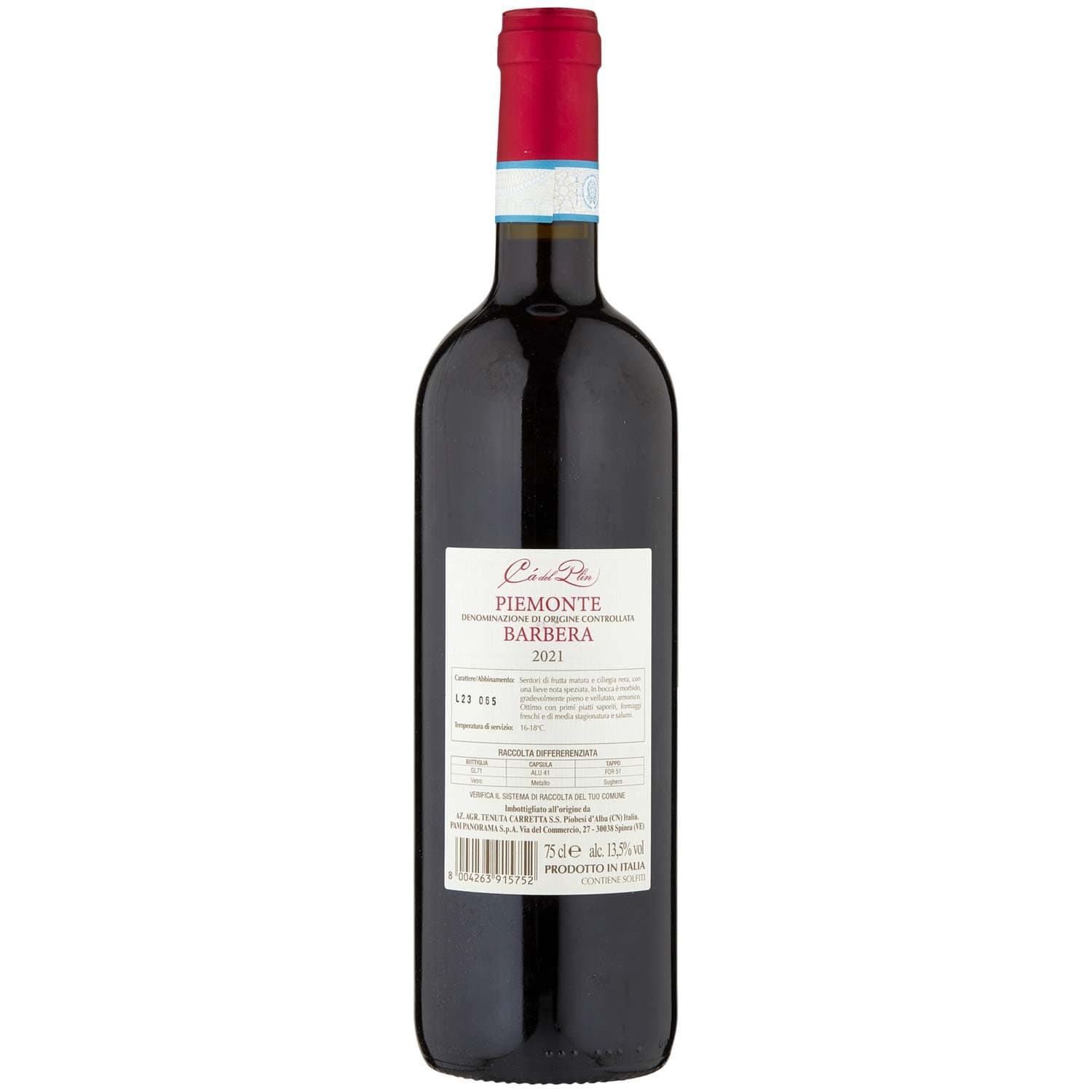 Cà del Plin Piemonte DOC Barbera 75 cl – immagine 5