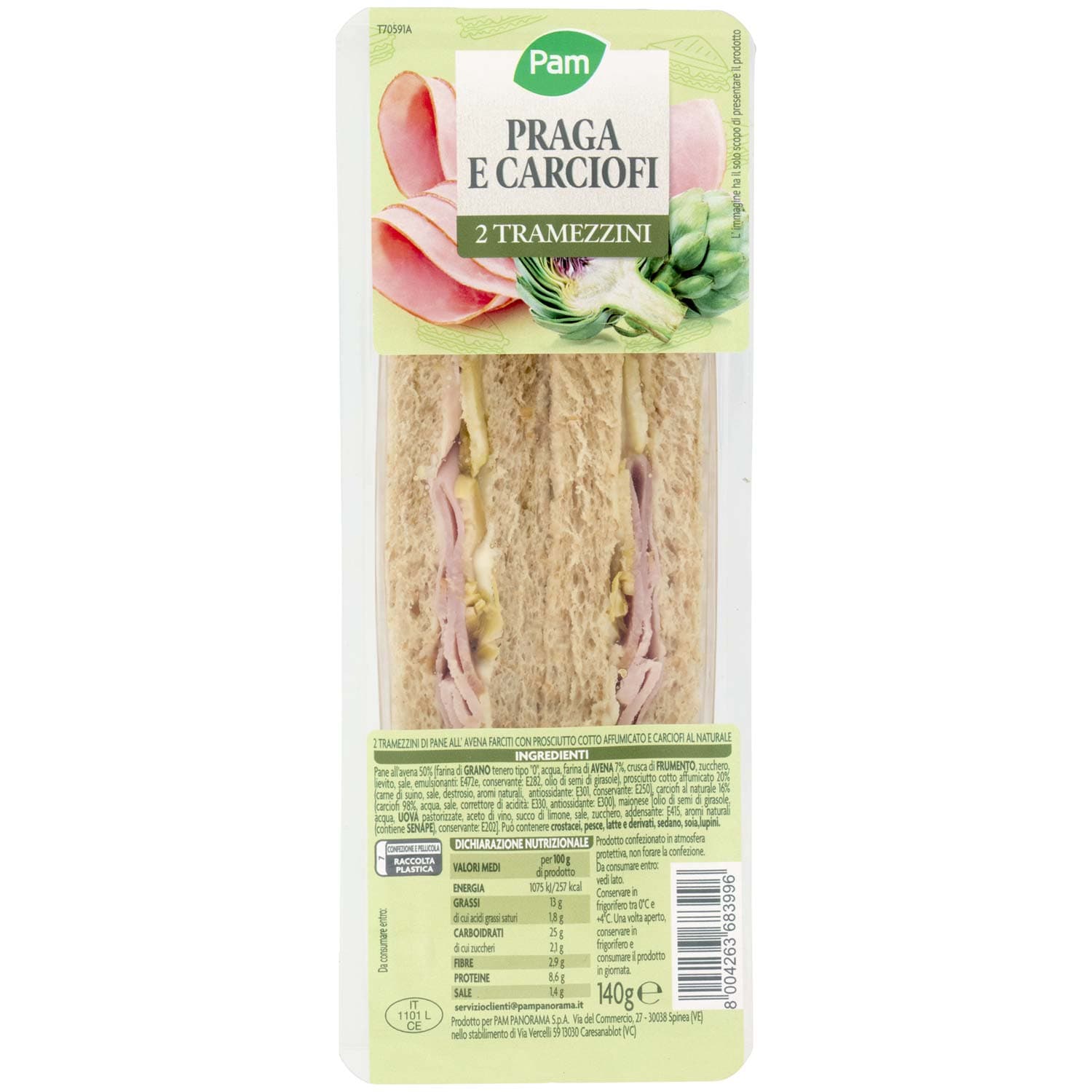 PAM PANORAMA Tramezzini Praga e Carciofi 140 g – immagine 3