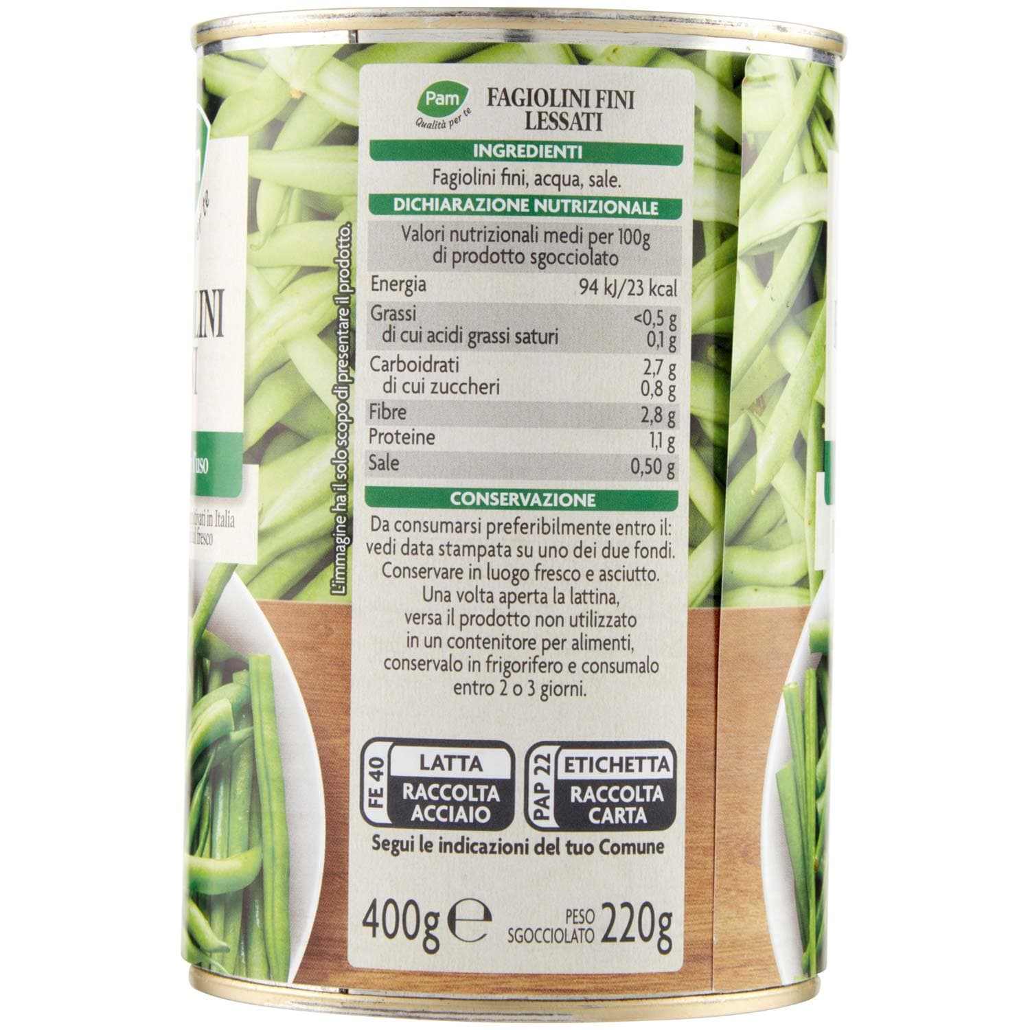 PAM PANORAMA Fagiolini Fini 400 g – immagine 6