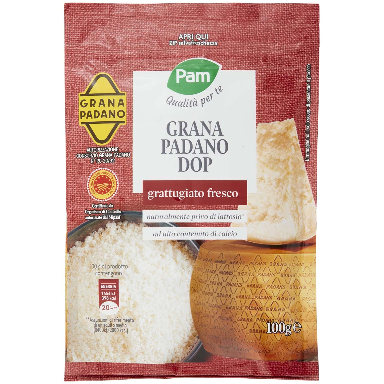 PAM Qualità per te grattugiato Grana Padano DOP 100 g – immagine 3