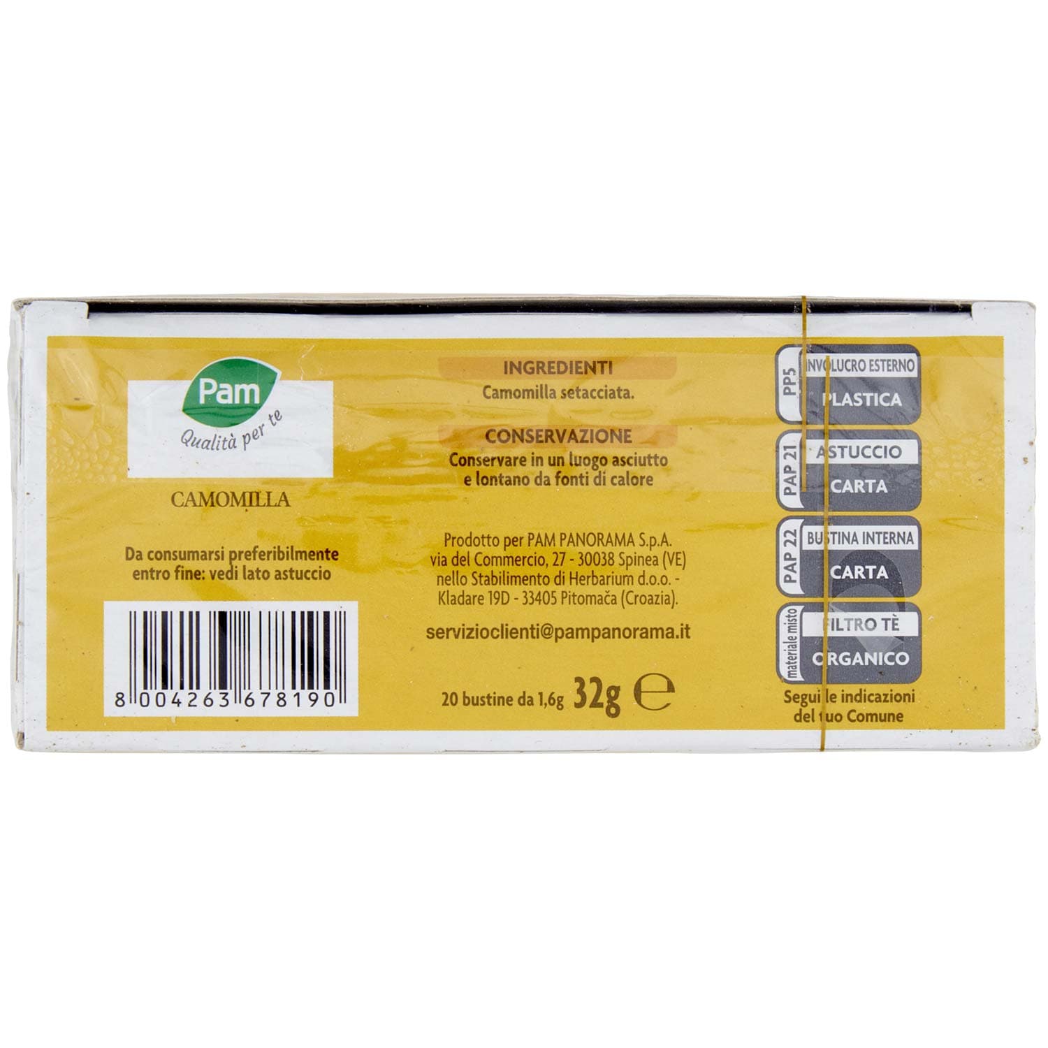 PAM PANORAMA Camomilla Setacciata 32g (1,6g x 20) – immagine 8