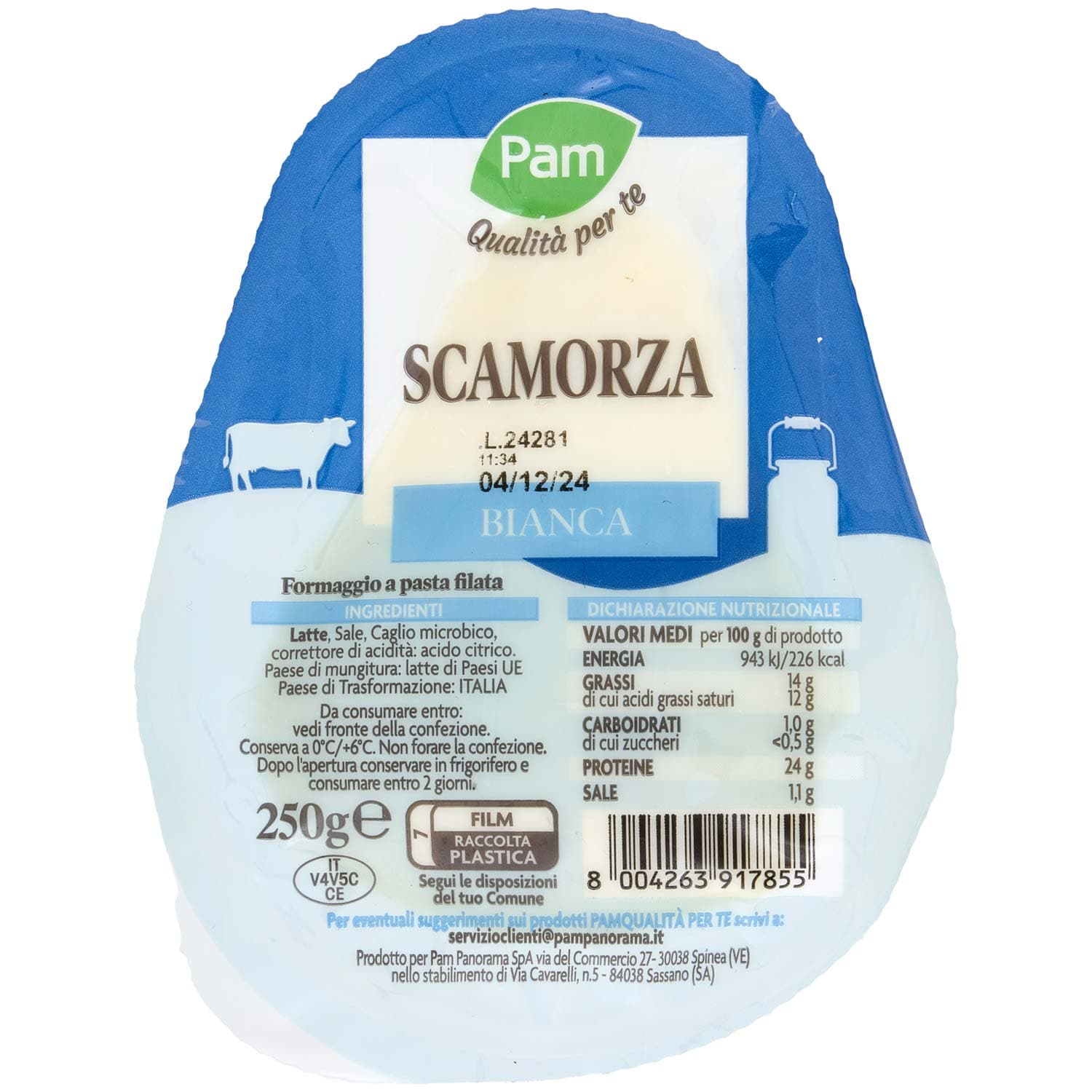 PAM Qualità per te Scamorza Bianca 250 g – immagine 3