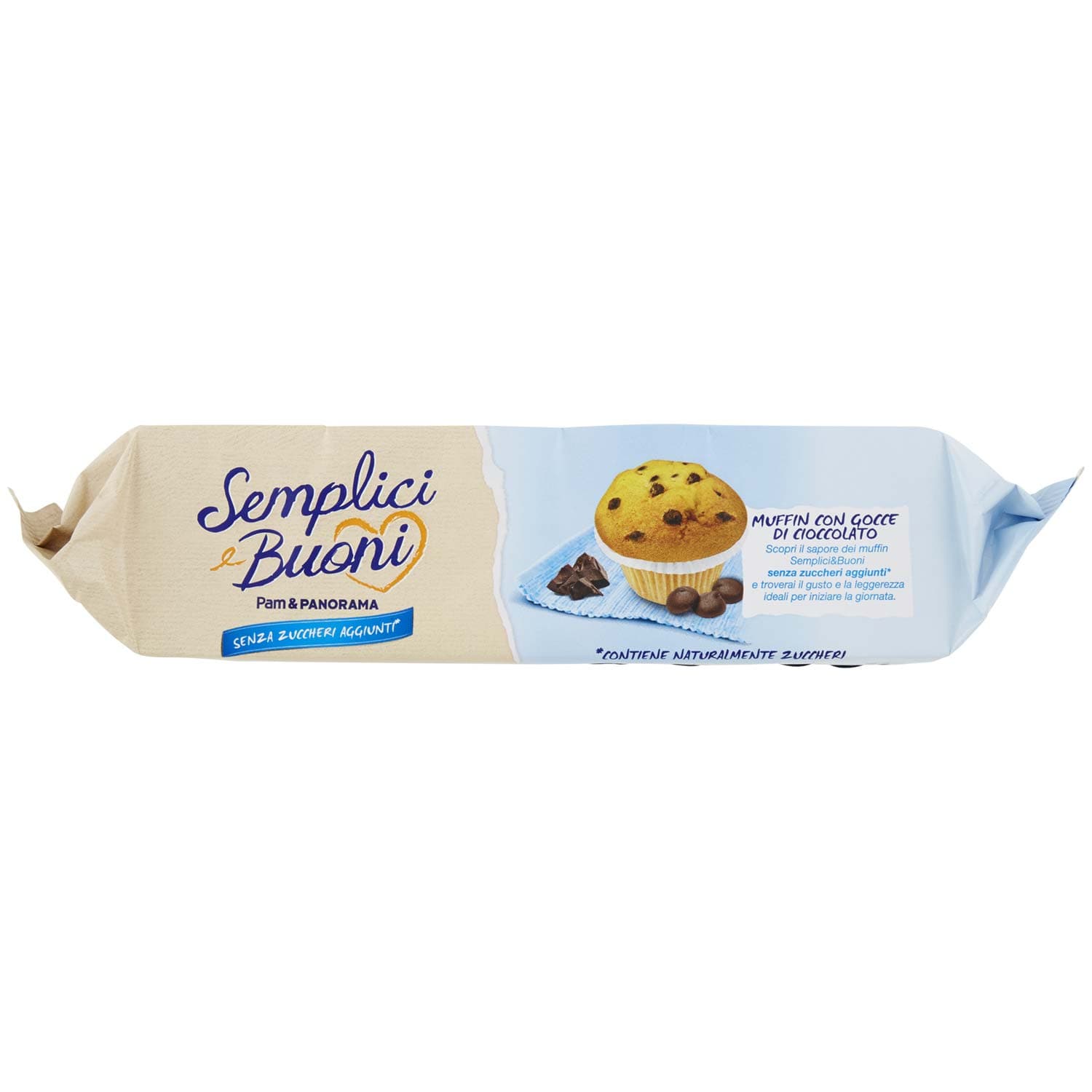 SEMPLICI E BUONI Senza Zuccheri Aggiunti Muffin con Gocce di Cioccolato 6 x 42 g – immagine 4