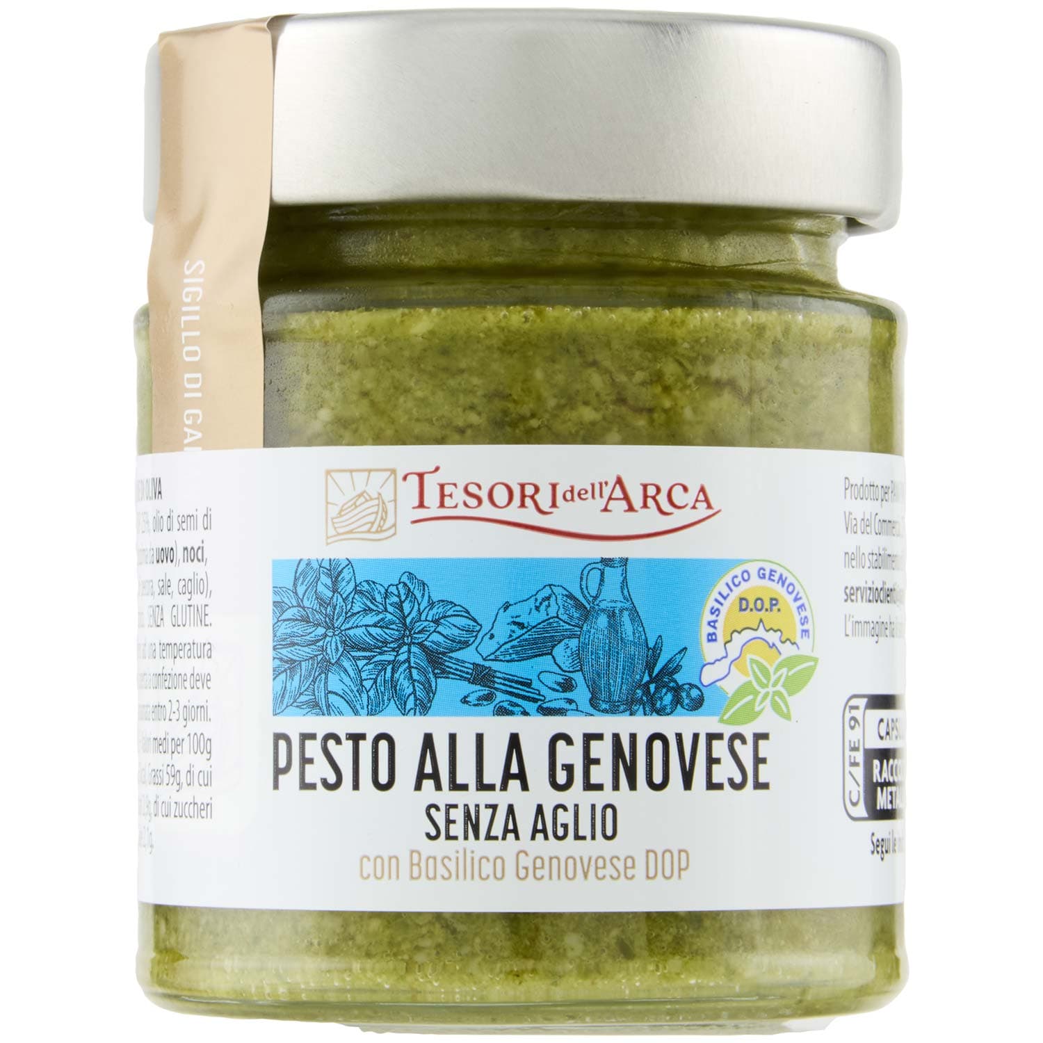 TESORI DELL'ARCA Pesto alla Genovese Senza Aglio 130 g – immagine 3