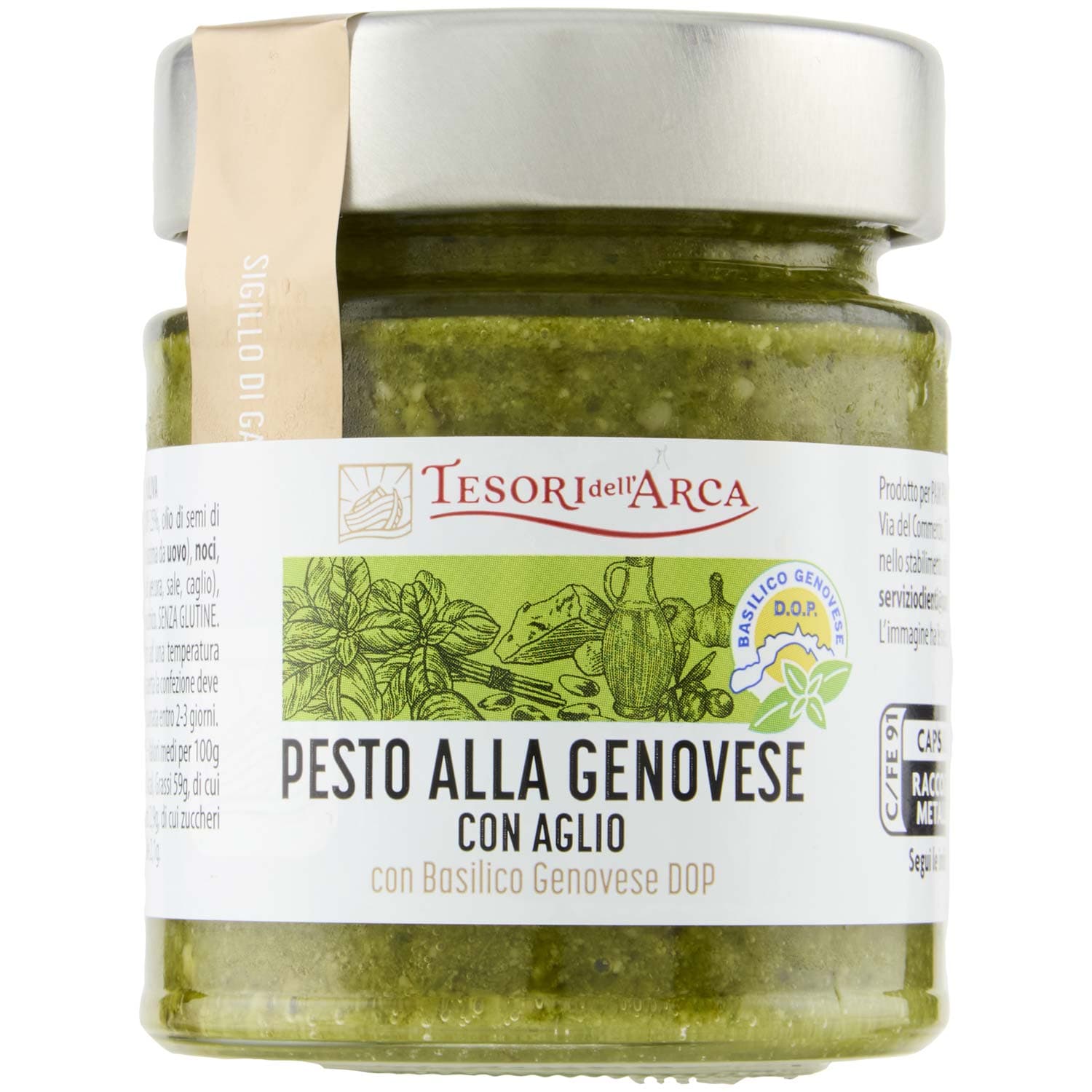 TESORI DELL'ARCA Pesto alla Genovese con Aglio 130 g – immagine 3