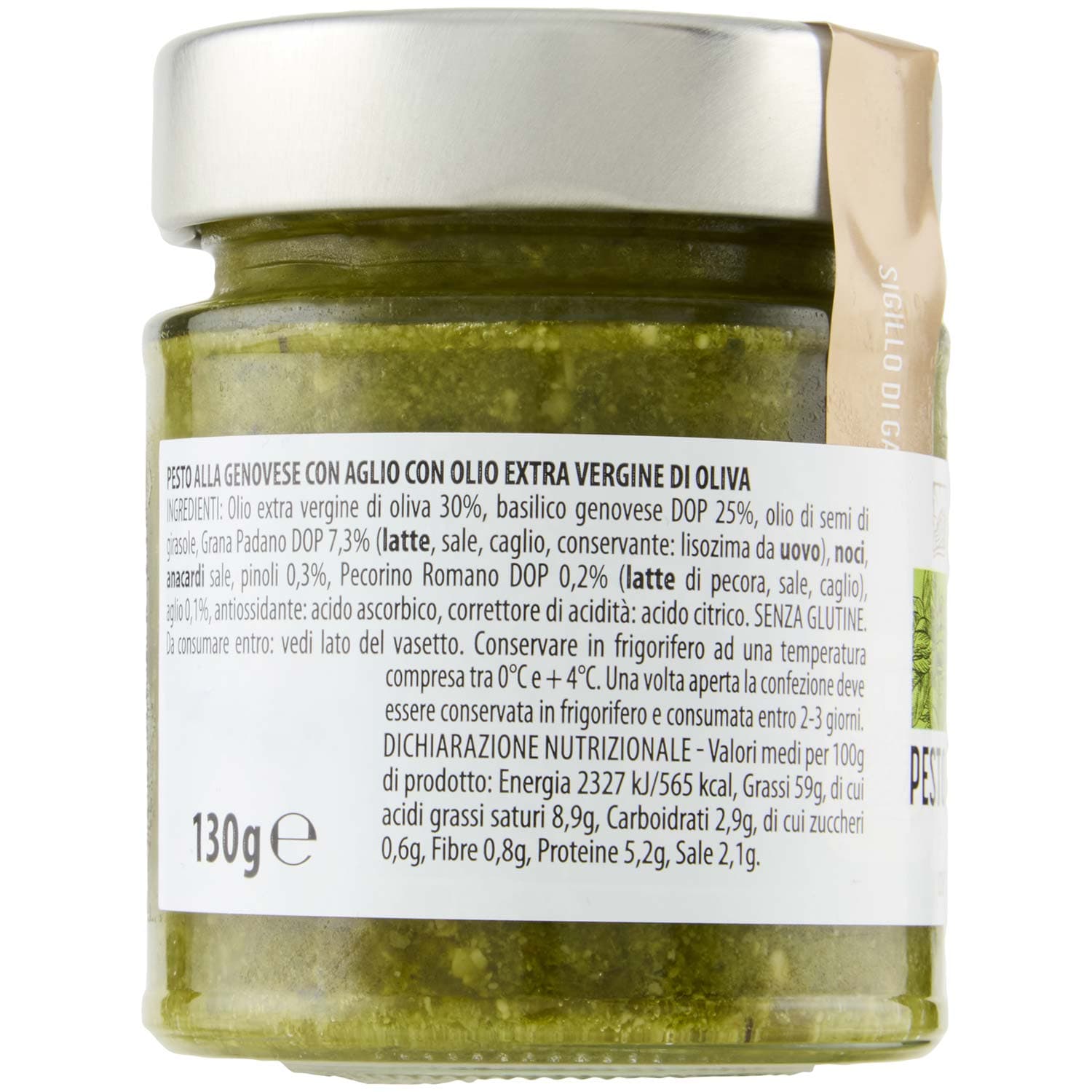 TESORI DELL'ARCA Pesto alla Genovese con Aglio 130 g – immagine 4