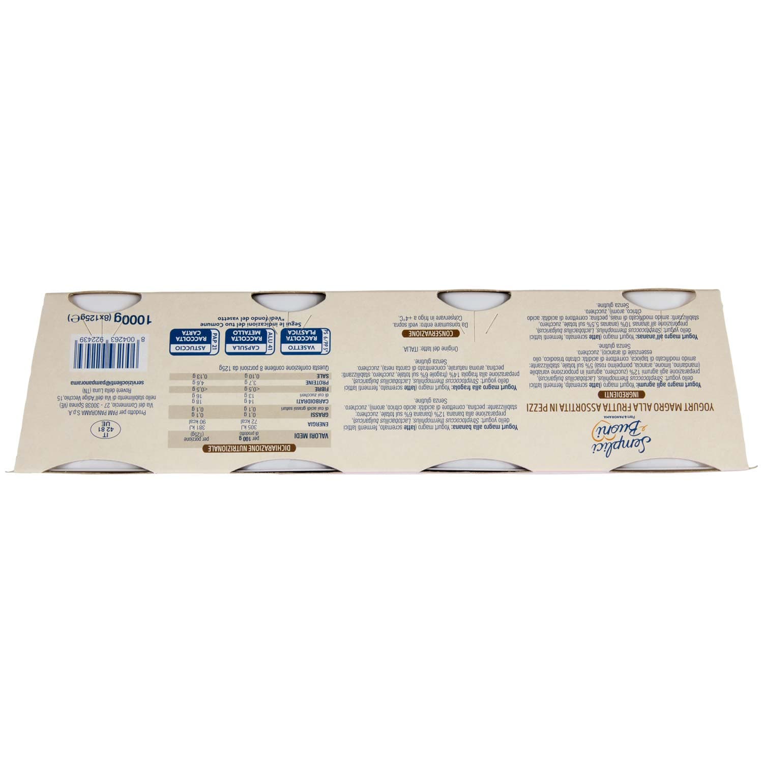 SEMPLICI E BUONI 0,1% di Grassi Yogurt Magro con Frutta in Pezzi 8 x 125 g – immagine 7