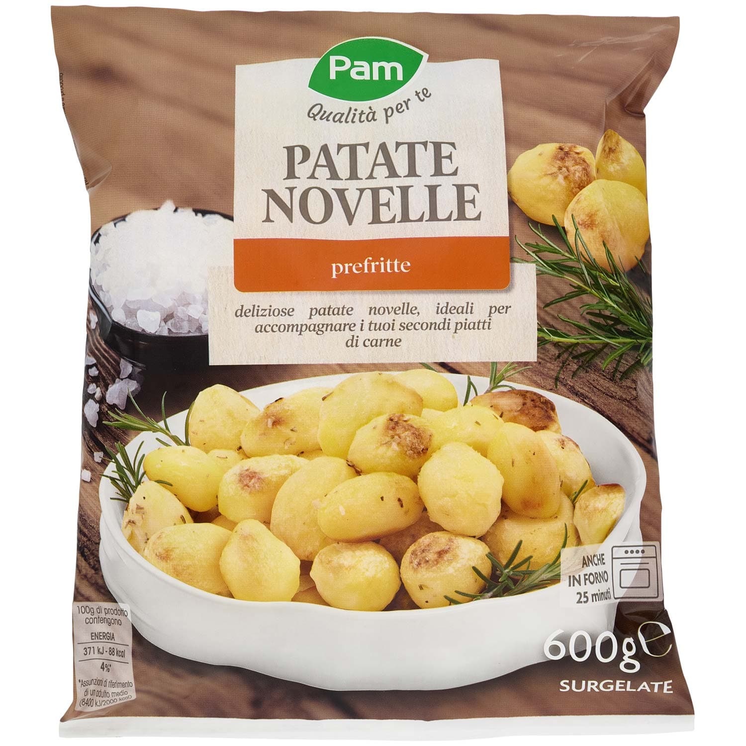 PAM Qualità per te Patate Novelle prefritte Surgelate 600 g – immagine 3