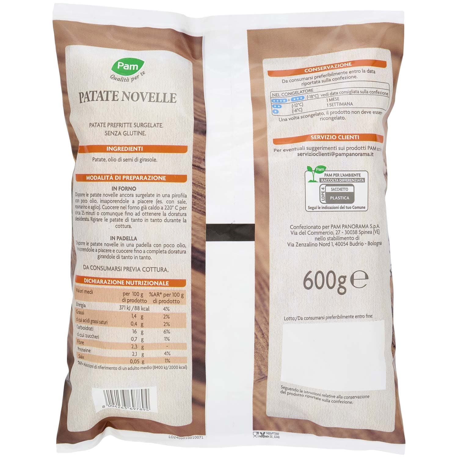 PAM Qualità per te Patate Novelle prefritte Surgelate 600 g – immagine 5