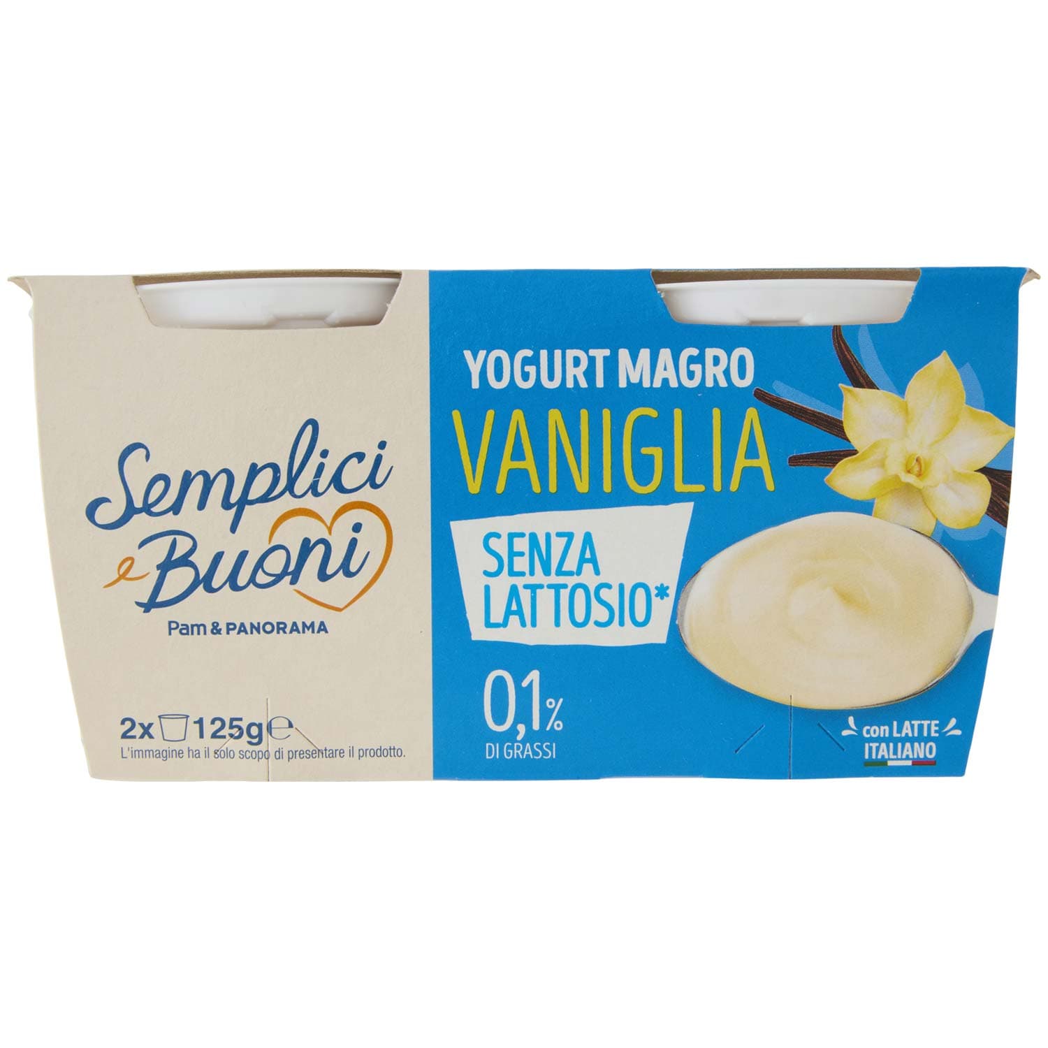 SEMPLICI E BUONI Senza Lattosio Yogurt Magro Vaniglia 2 x 125 g – immagine 3