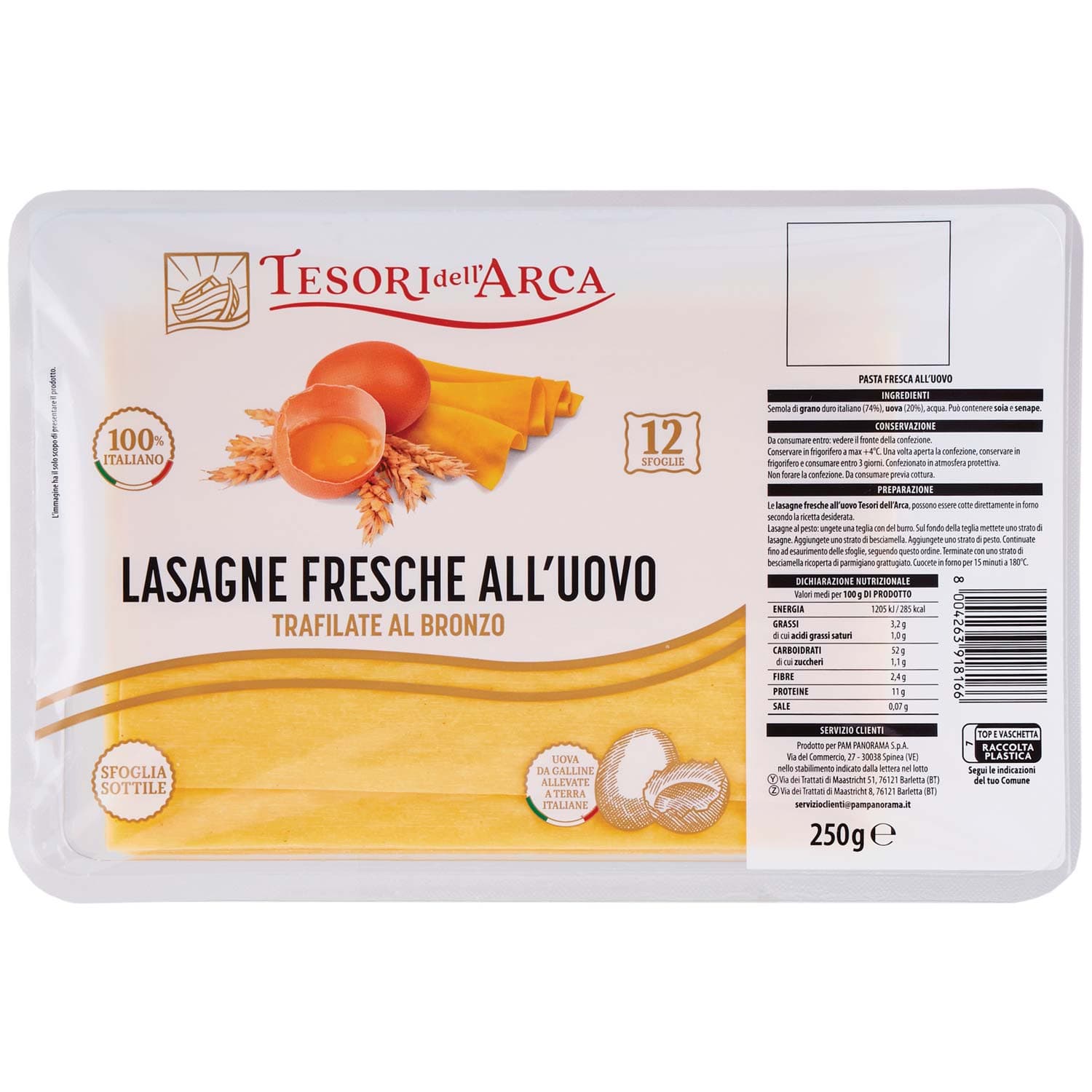 Lasagne fresche all’uovo Tesori dell’Arca 250 g – immagine 3