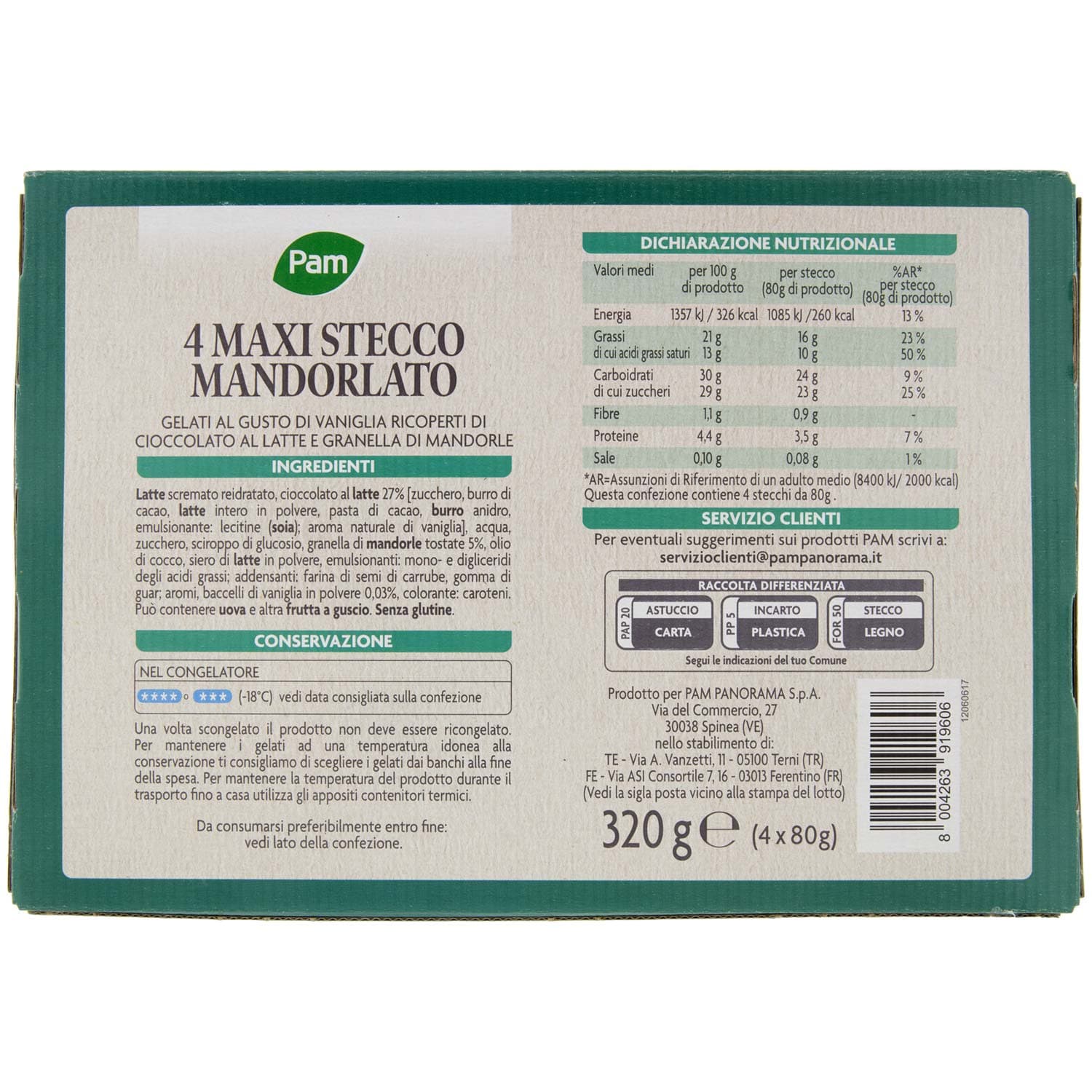PAM Maxi Stecco Mandorlato 4 x 80 g – immagine 5