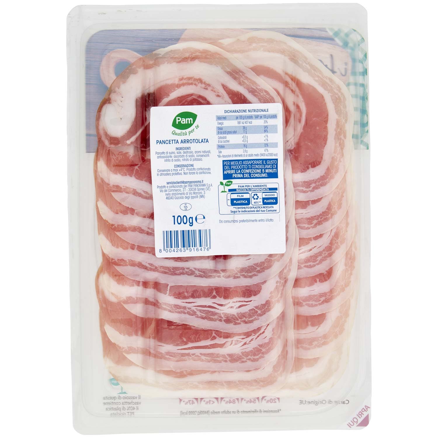 PAM Qualità per te gli Affettati Pancetta Arrotolata 100 g – immagine 5