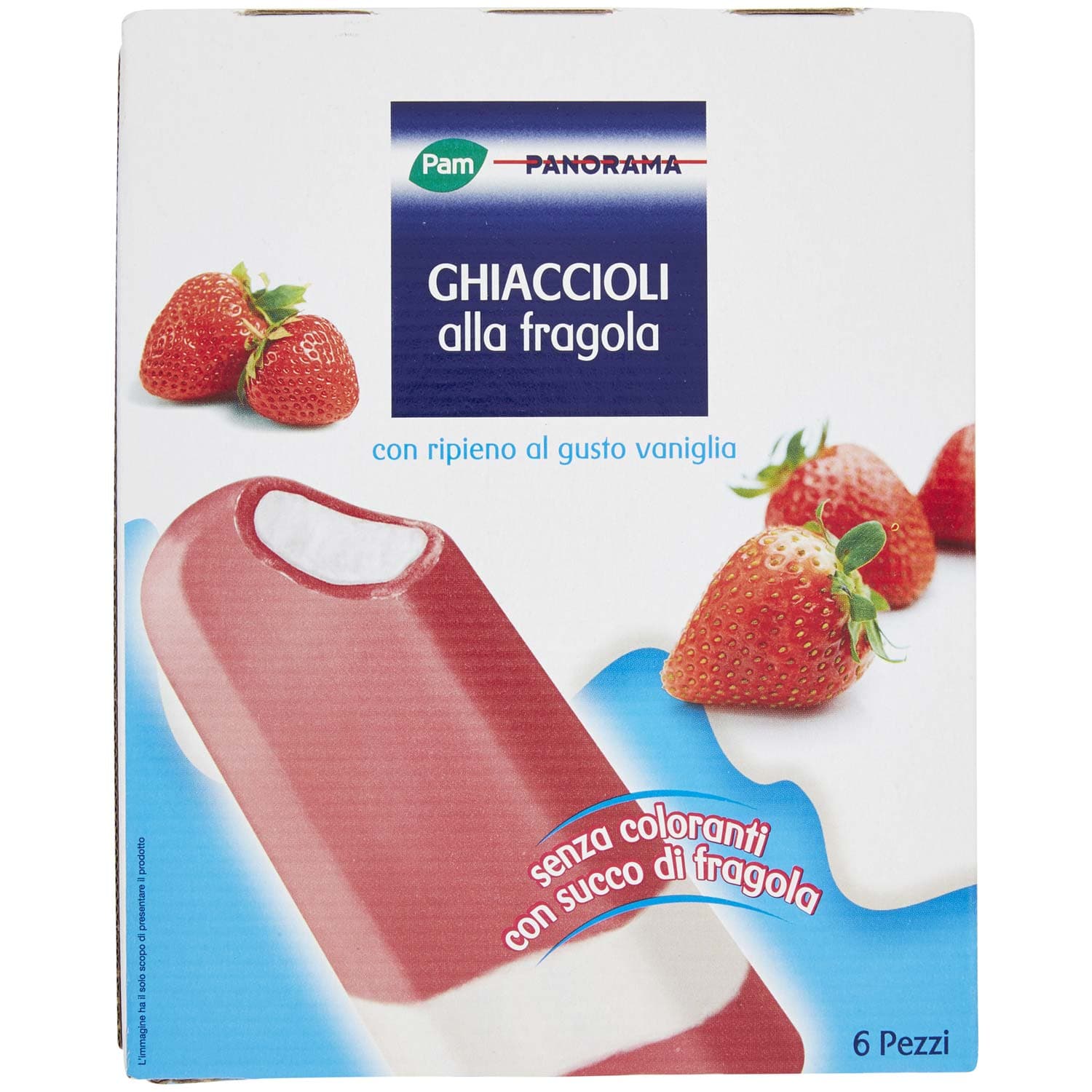 PAM PANORAMA Ghiaccioli alla fragola con ripieno al gusto vaniglia 300g (50g x 6) – immagine 5