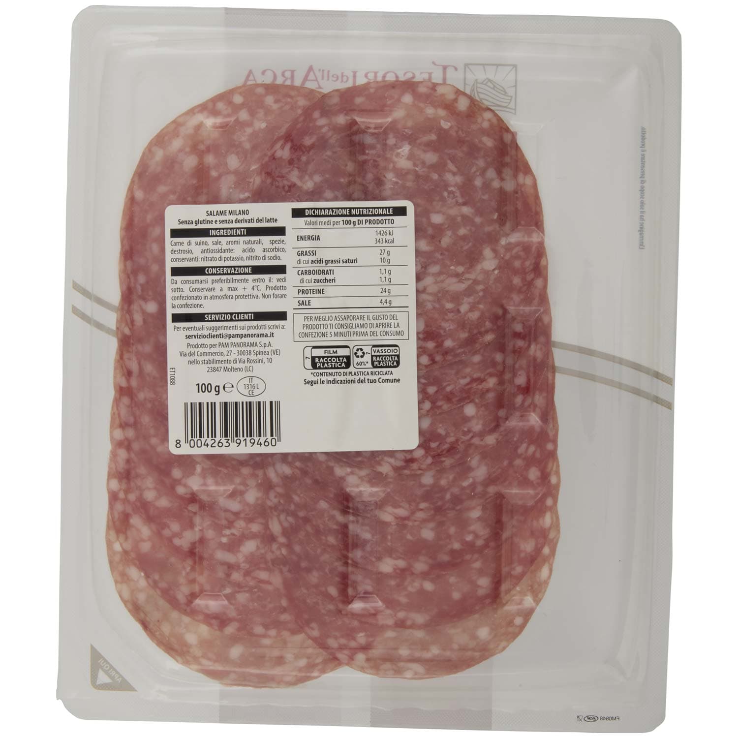 TESORI DELL'ARCA Salame Milano 100 g – immagine 5