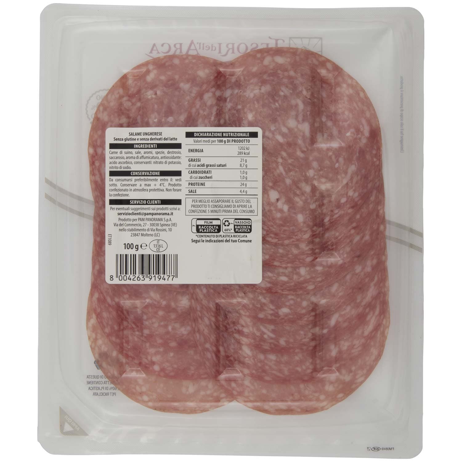 TESORI DELL'ARCA Salame Ungherese 100 g – immagine 5