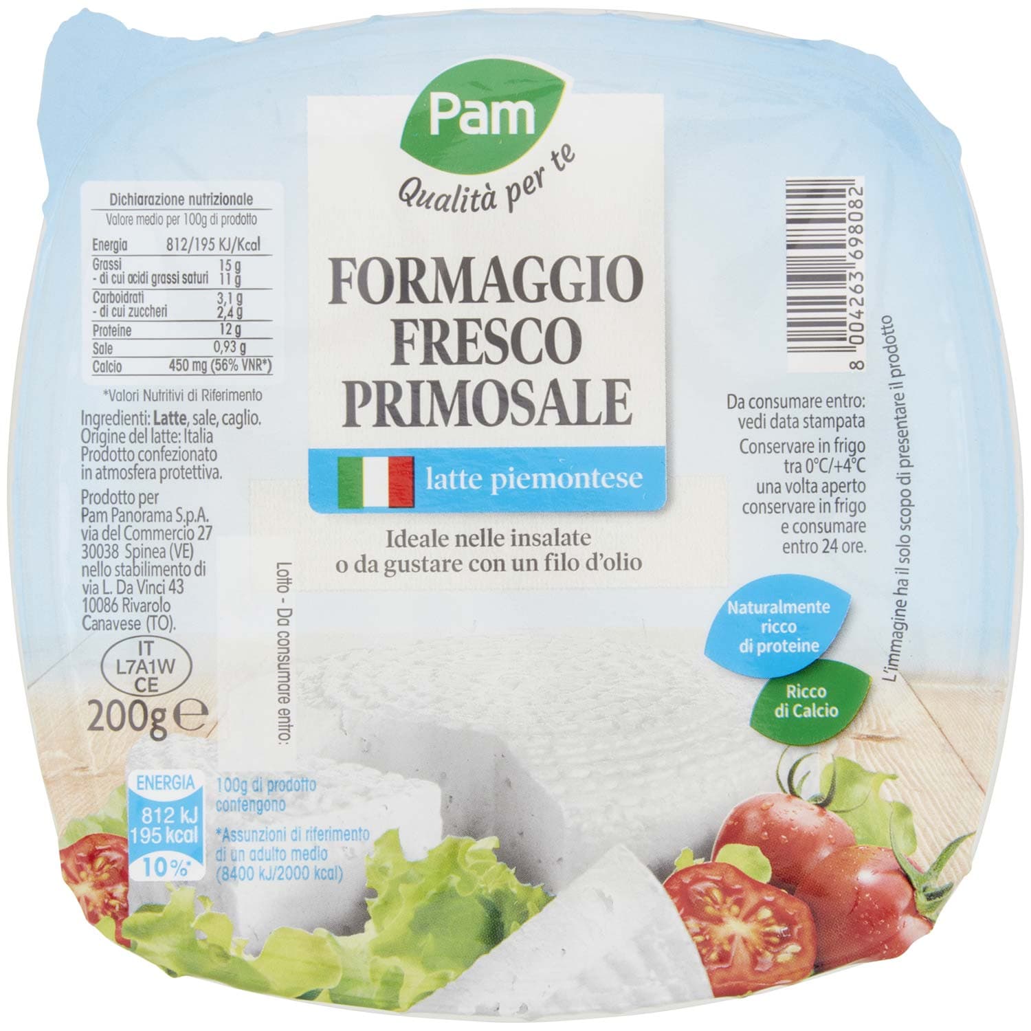 PAM Qualità per te Formaggio Fresco Primosale 200 g – immagine 3