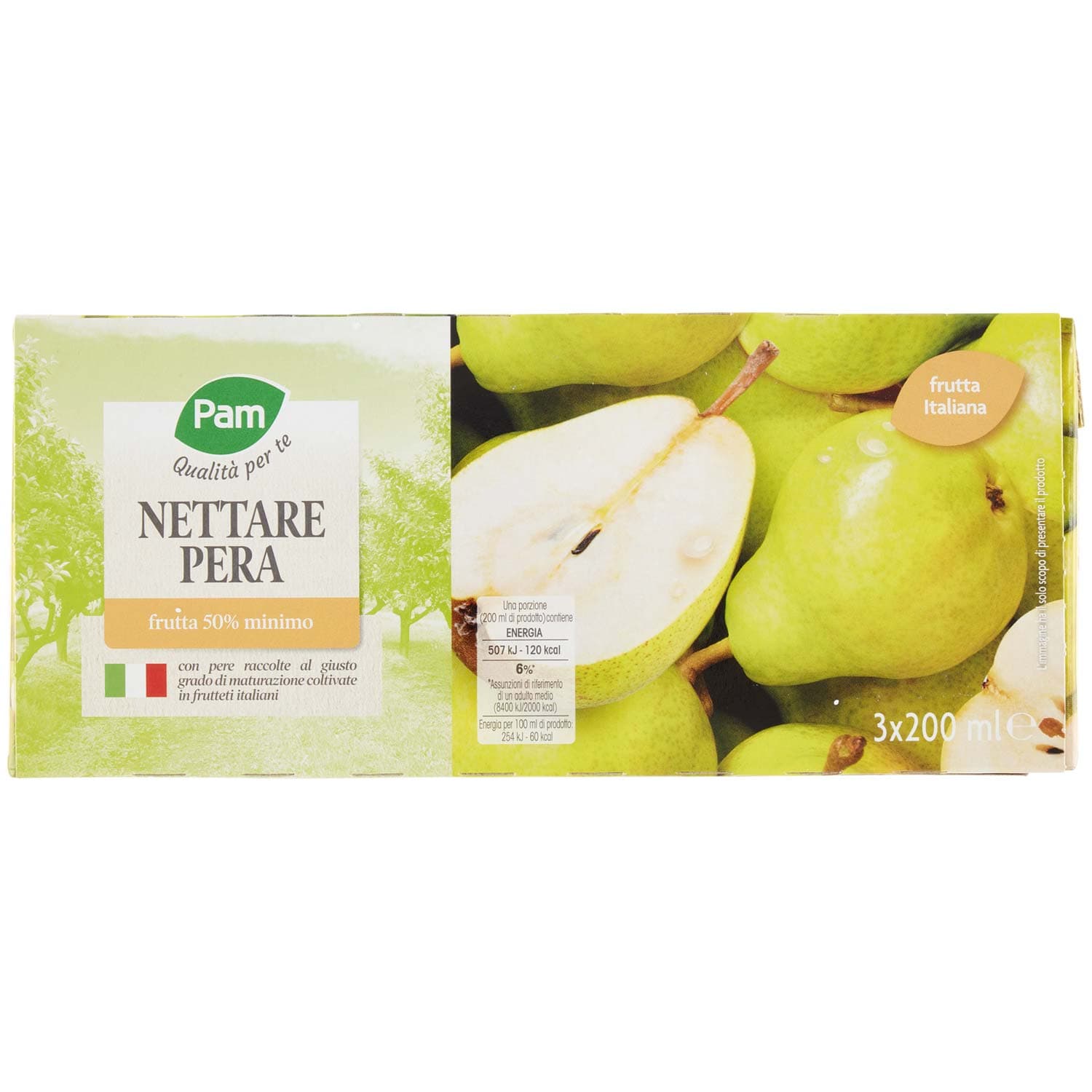 PAM PANORAMA Succo e Polpa di Pera 600 ml (200ml x 3) – immagine 3