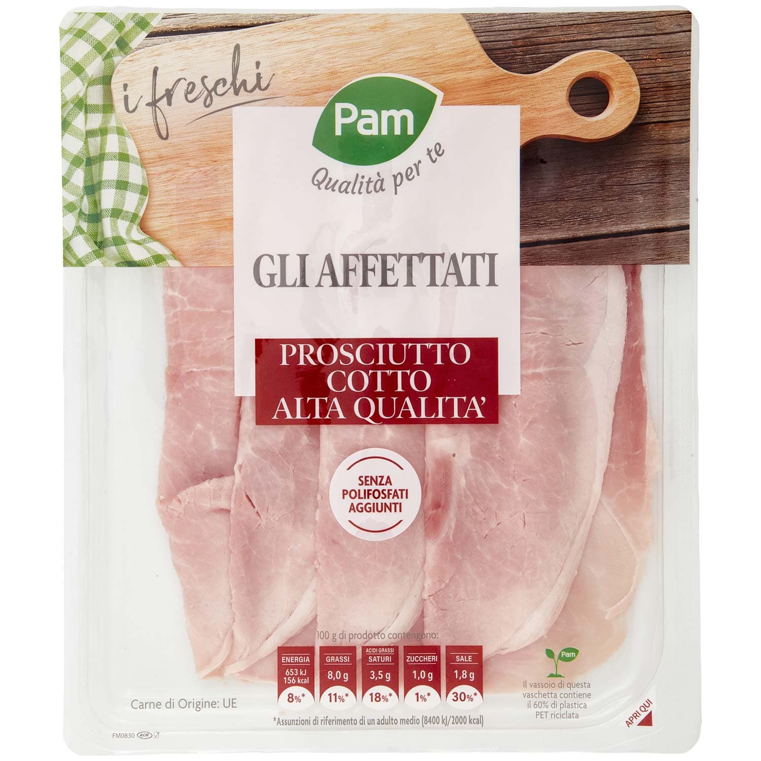 PAM Qualità per te Prosciutto Cotto Alta Qualità 120 g – immagine 3