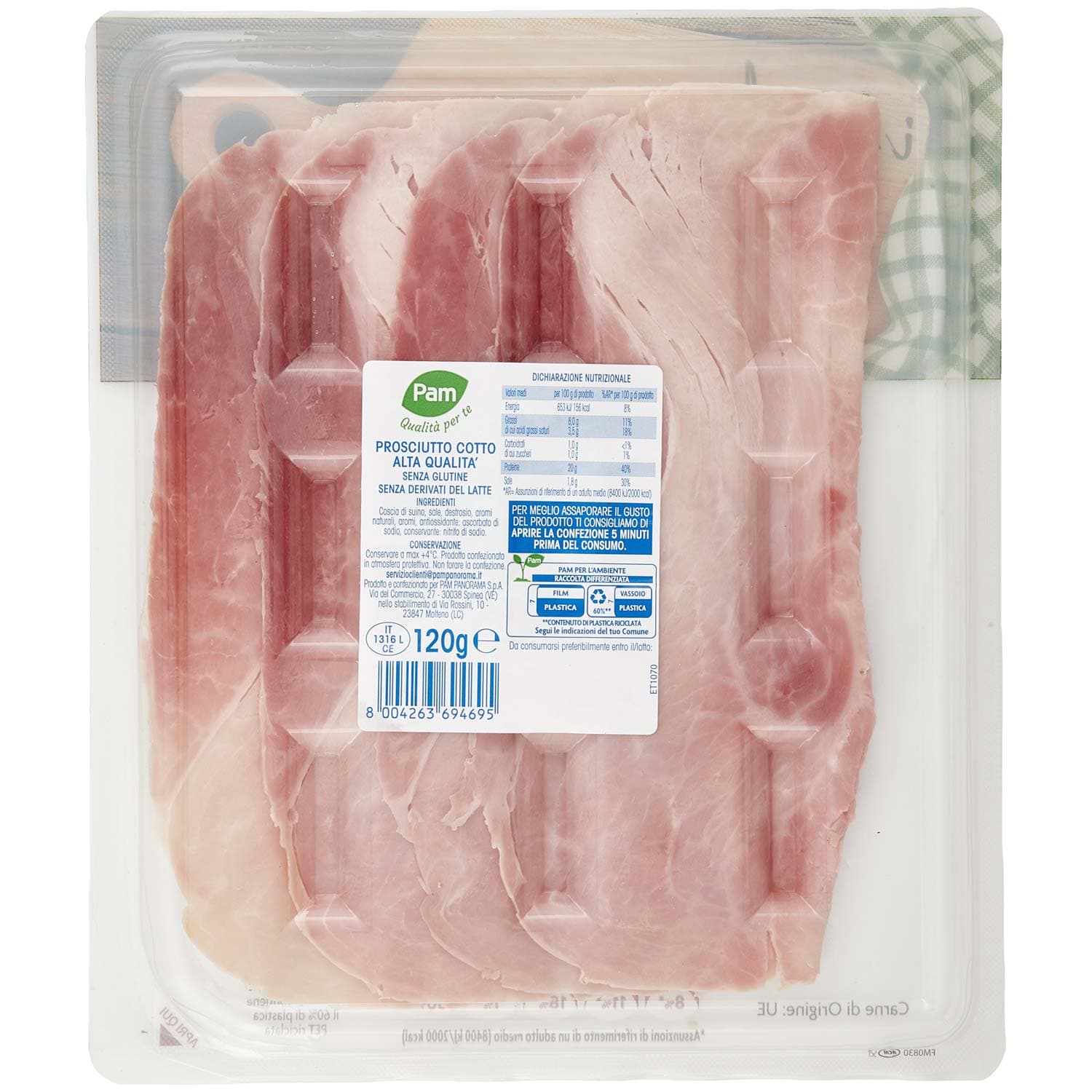 PAM Qualità per te Prosciutto Cotto Alta Qualità 120 g – immagine 5