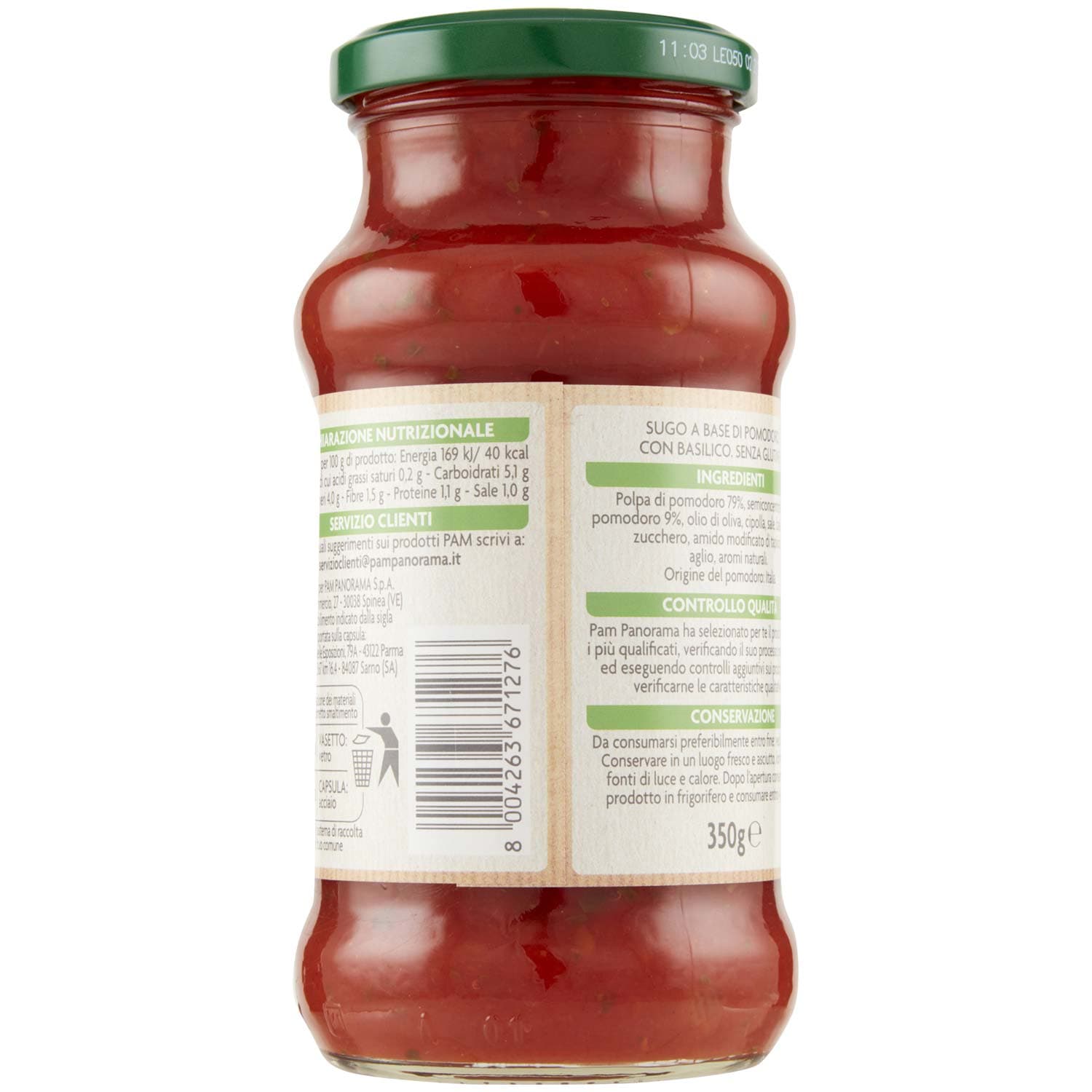 PAM Qualità per te Sugo al basilico 350 g – immagine 5