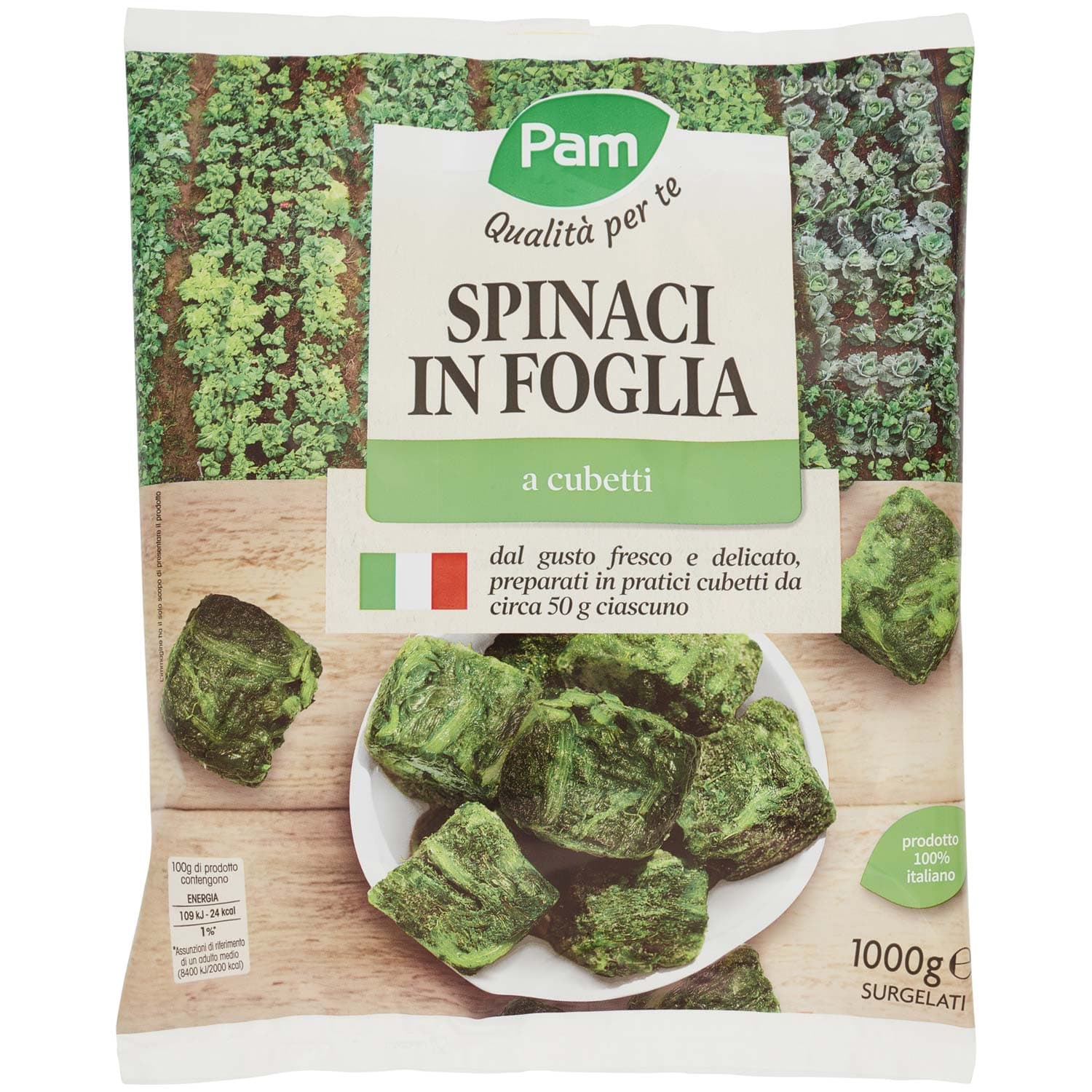 PAM PANORAMA Spinaci a Cubetti surgelati 1 kg – immagine 3