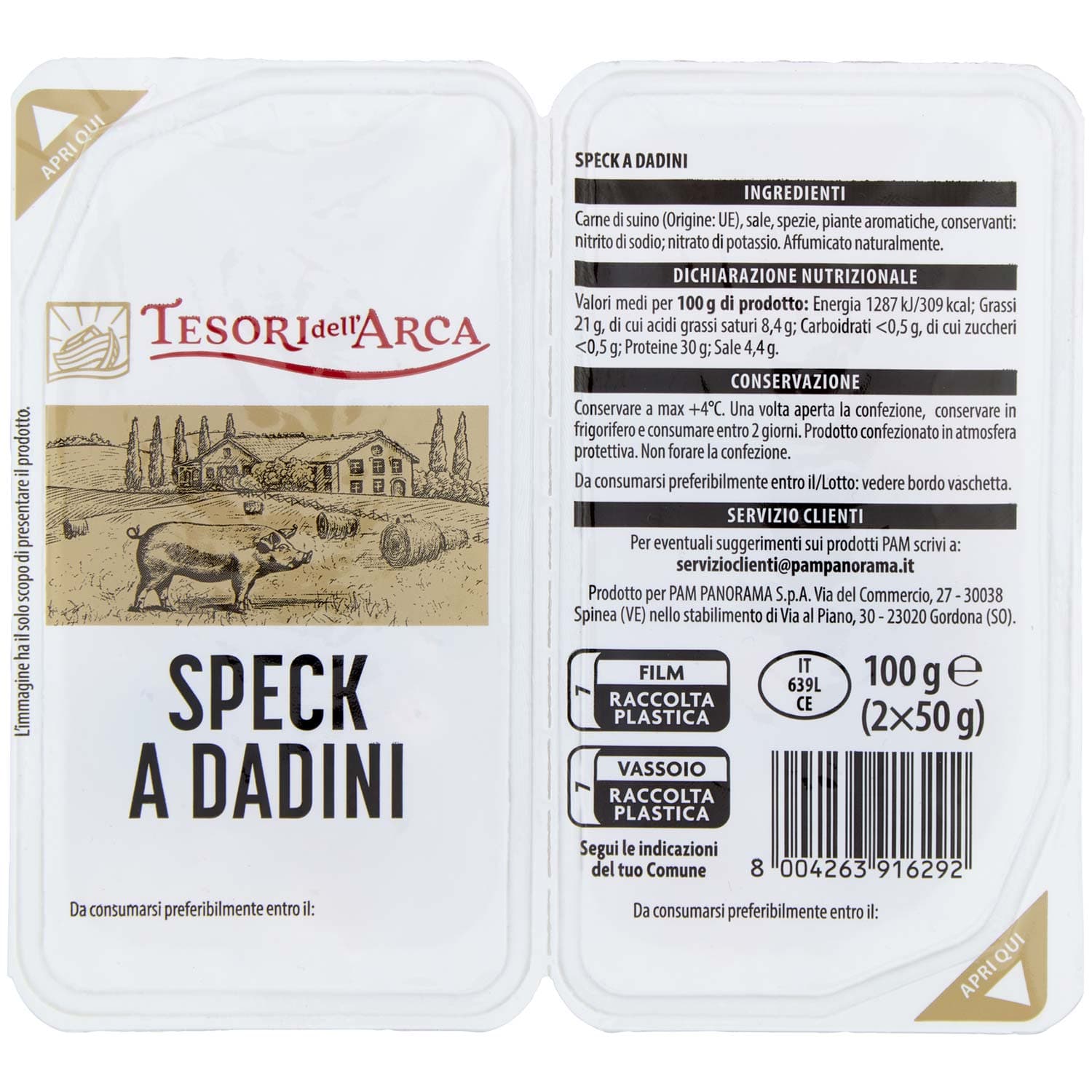 TESORI DELL'ARCA Speck a Dadini 2 x 50 g – immagine 3