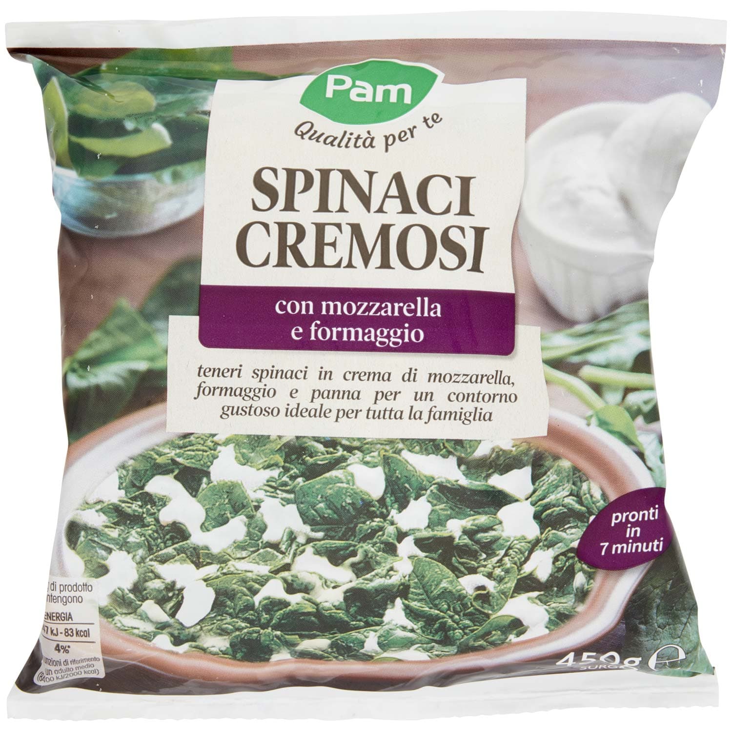 PAM PANORAMA Spinaci Cremosi surgelati 450 g – immagine 3