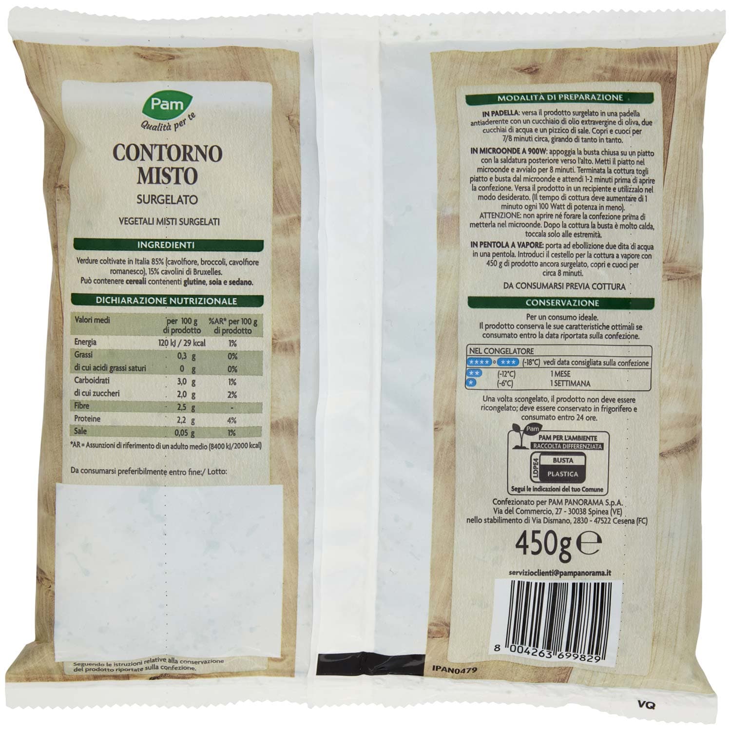 PAM Qualità per te Contorno Misto cavolfiore,cavolini Bruxelles,broccoli,cavolfiore romanesco 450 g – immagine 5