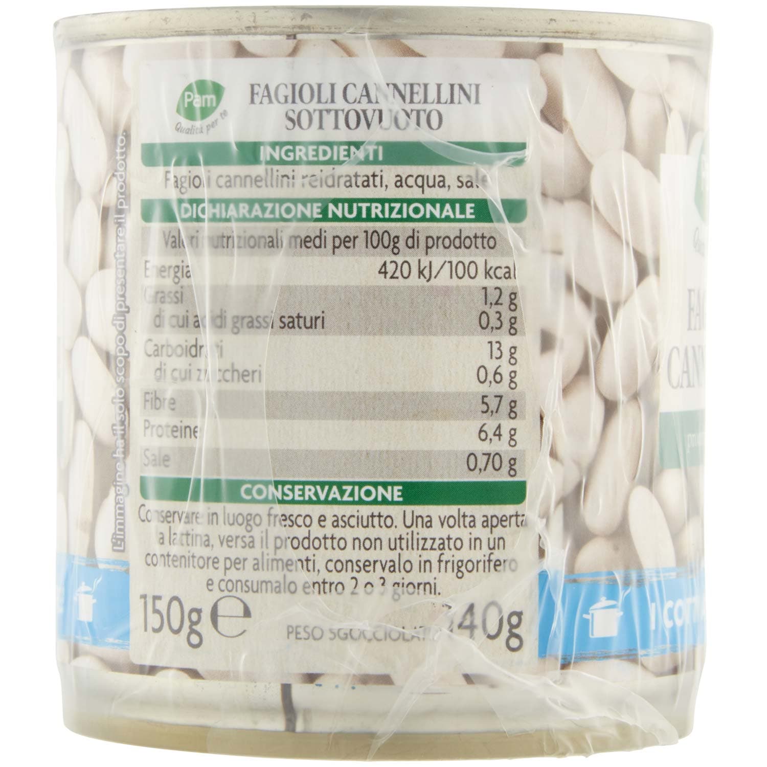 PAM PANORAMA Fagioli Cannellini 150g x 3 – immagine 4