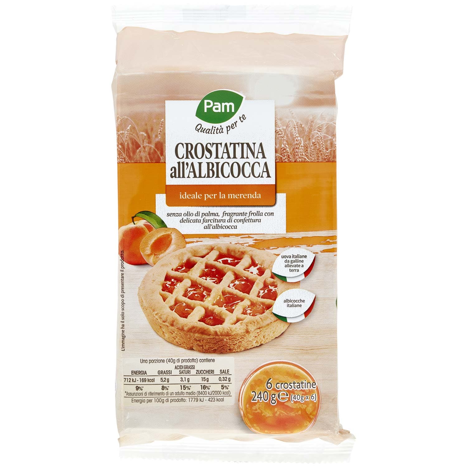 PAM PANORAMA Crostatina all'albicocca 240g (40g x 6) – immagine 3