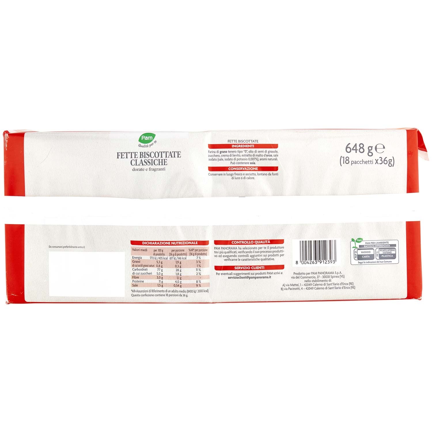 PAM Qualità per te Fette Biscottate Classiche 18 x 36 g – immagine 5
