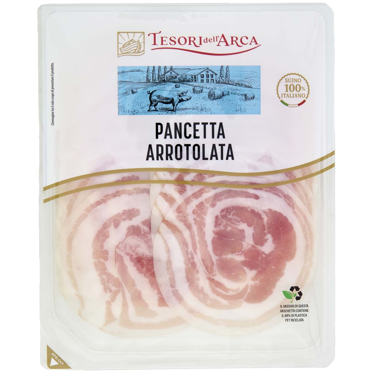 TESORI DELL'ARCA Pancetta Arrotolata 100 g – immagine 3
