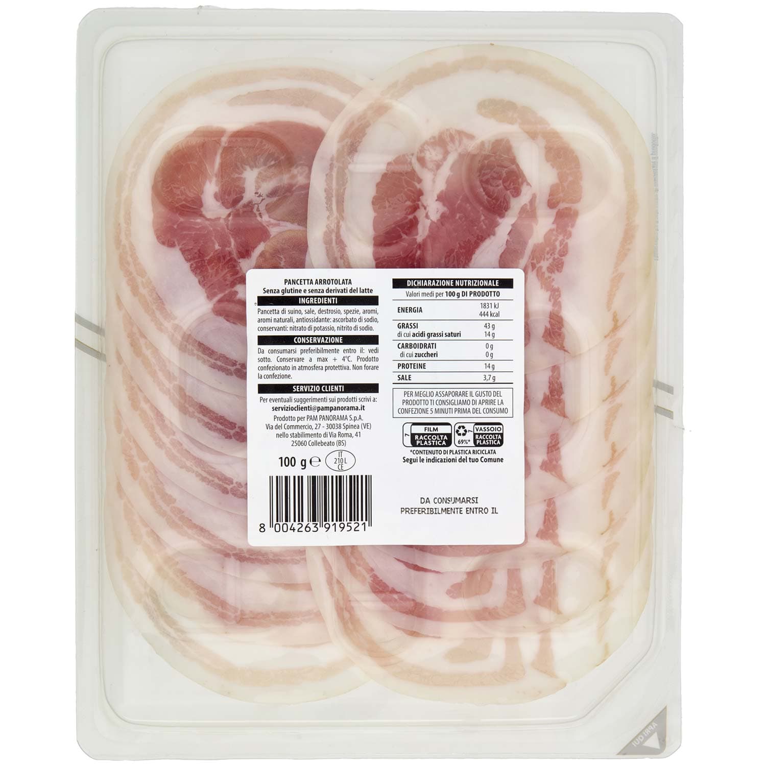 TESORI DELL'ARCA Pancetta Arrotolata 100 g – immagine 5