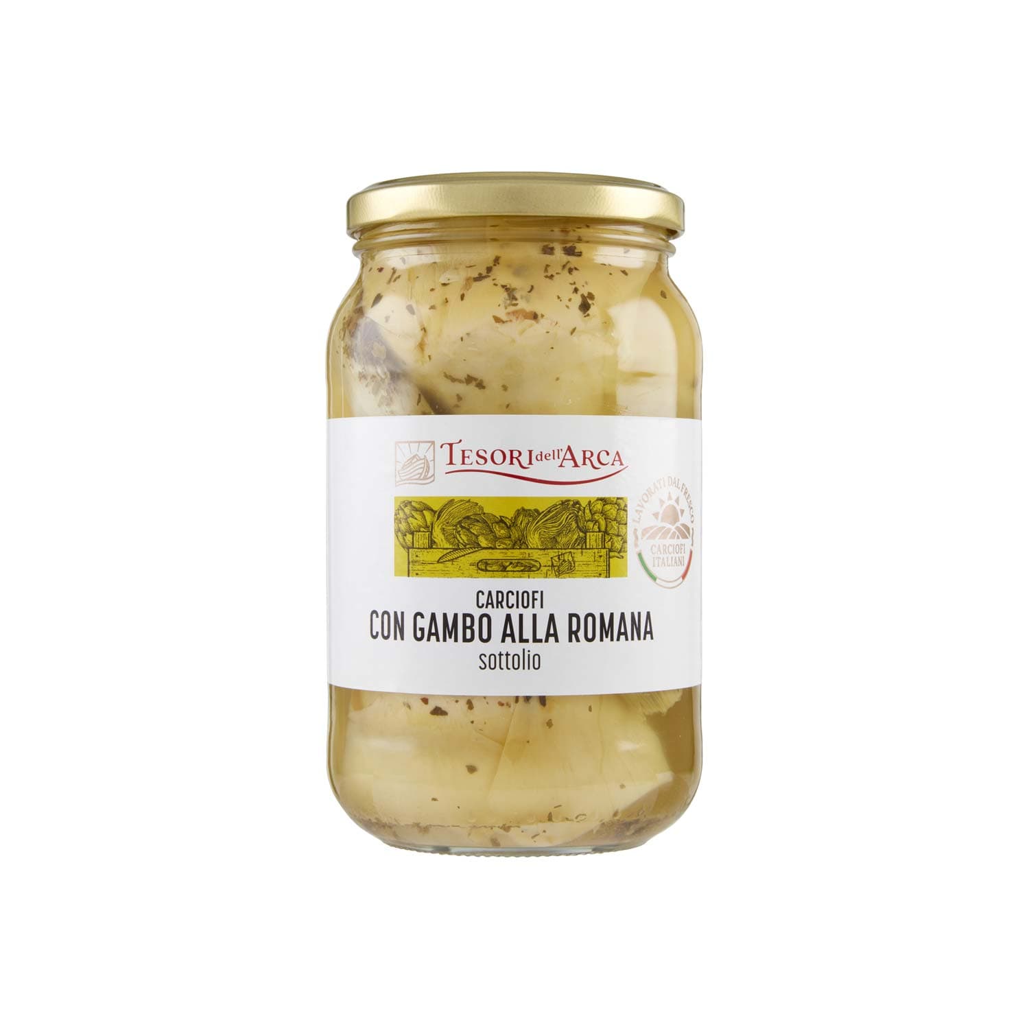 TESORI DELL'ARCA Carciofi con Gambo alla Romana Sottolio 510 g – immagine 3