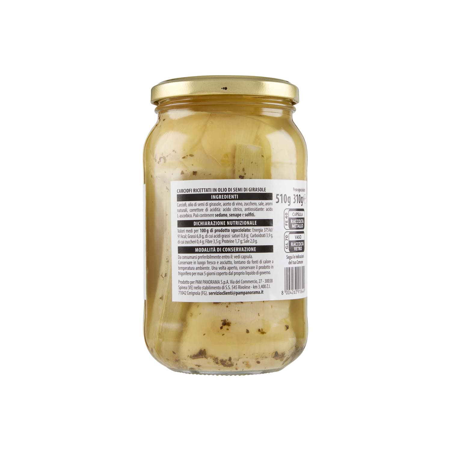 TESORI DELL'ARCA Carciofi con Gambo alla Romana Sottolio 510 g – immagine 5