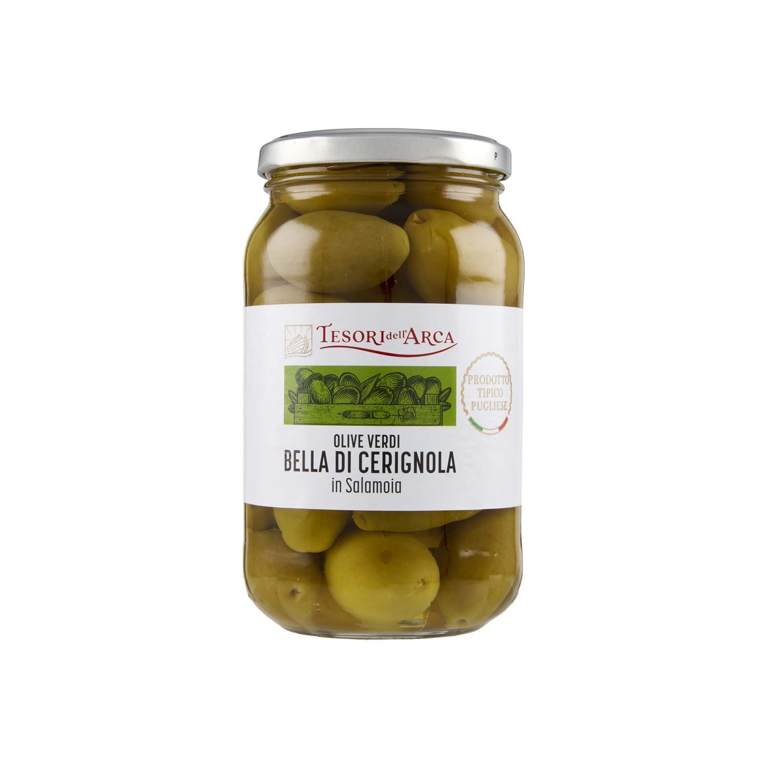 TESORI DELL'ARCA Olive Verdi Bella di Cerignola in Salamoia 530 g – immagine 3