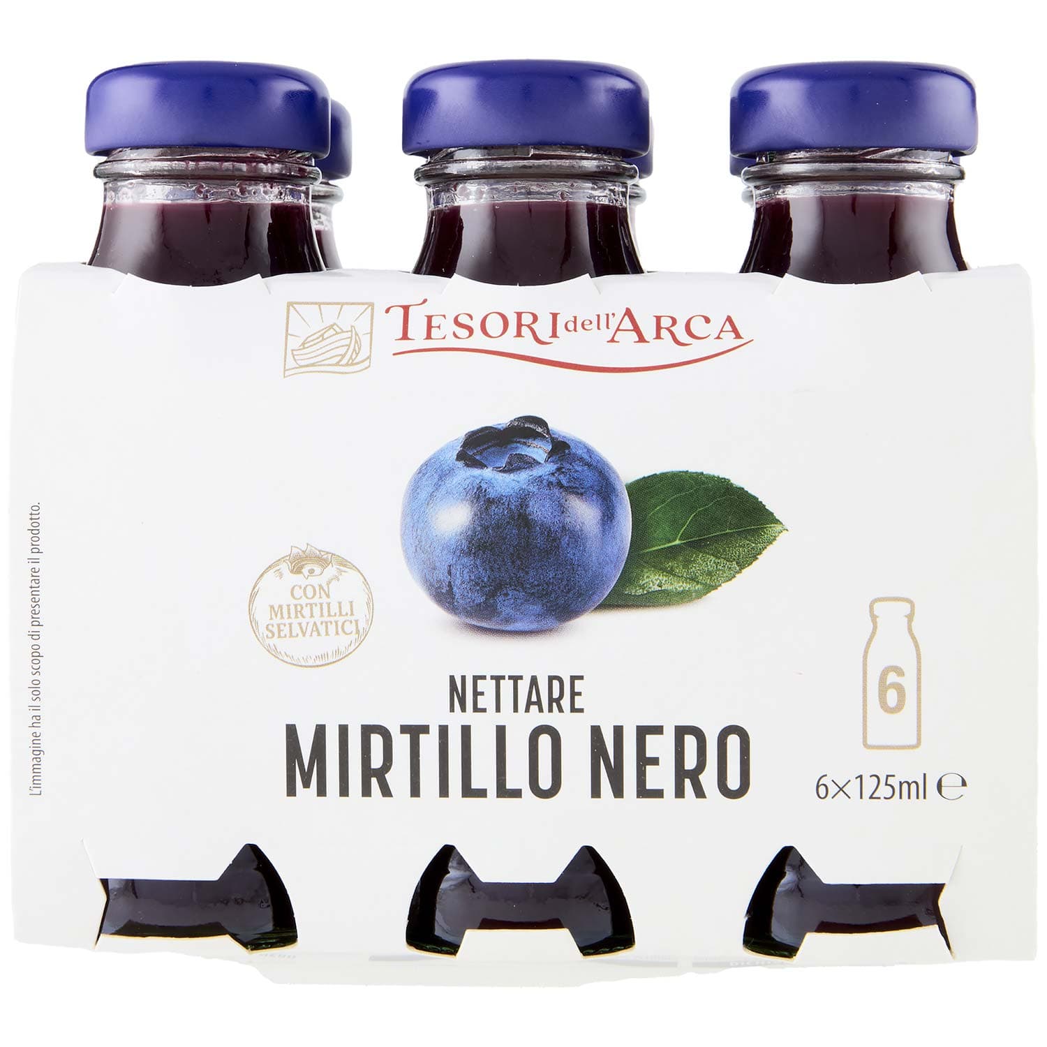 TESORI DELL'ARCA Nettare Mirtillo Nero 6 x 125 ml – immagine 3
