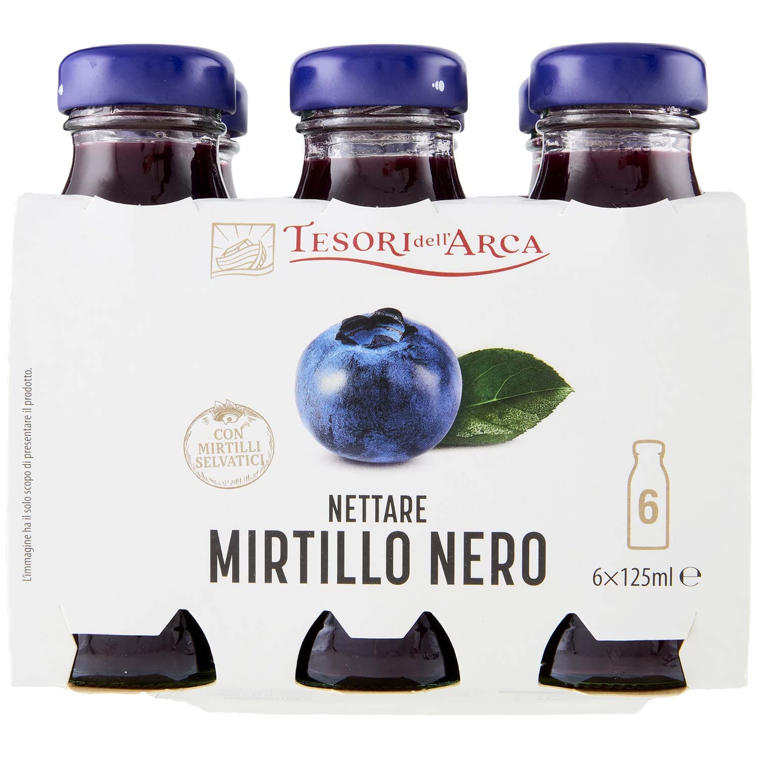 TESORI DELL'ARCA Nettare Mirtillo Nero 6 x 125 ml – immagine 5